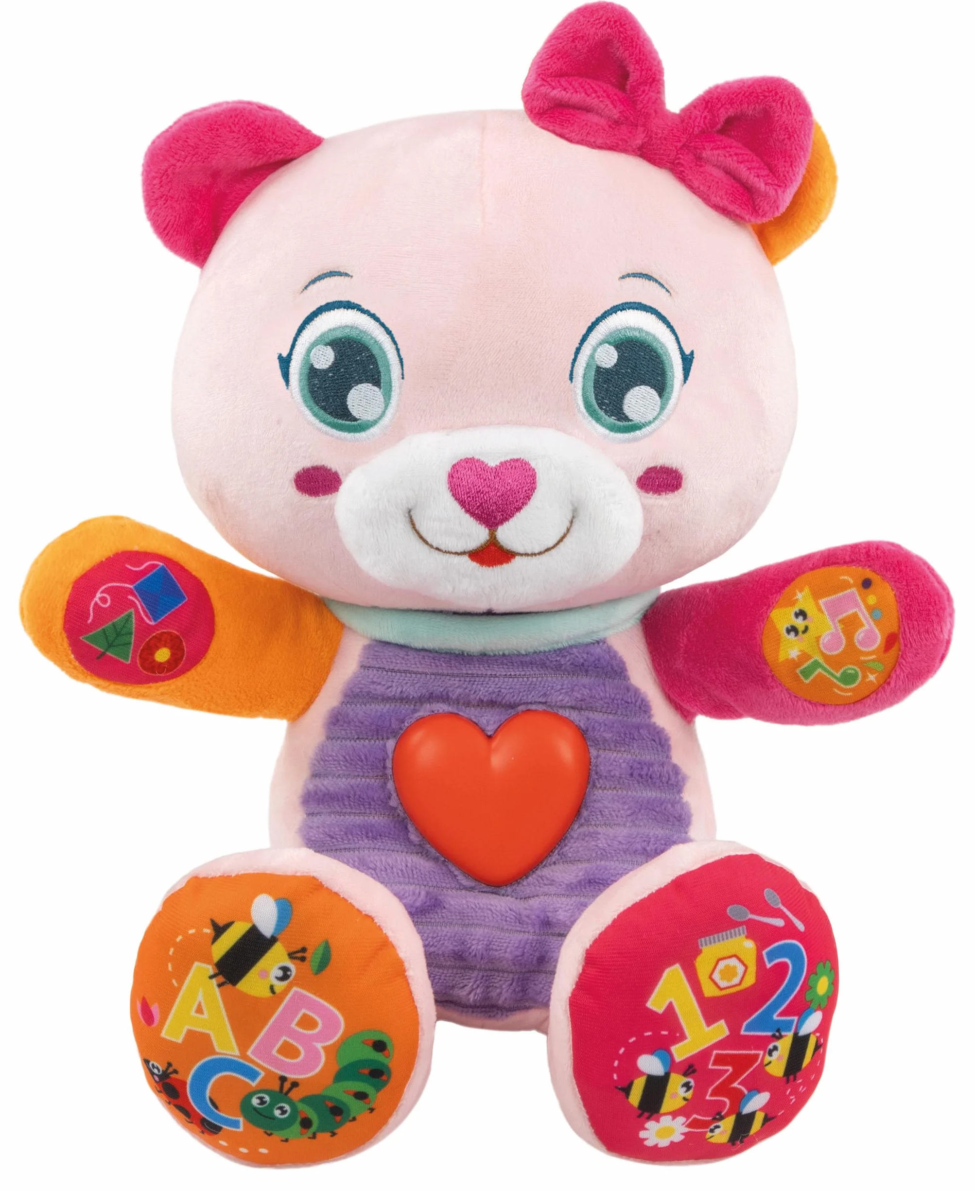 Clementoni Baby Betta Dolce Orsetta, Peluche Interattivo Parlante per Bambini di 6+ Mesi, Centro attività Che Stimola Lo Sviluppo Sensoriale e Cognitivo, Lingua Italiana, 17964