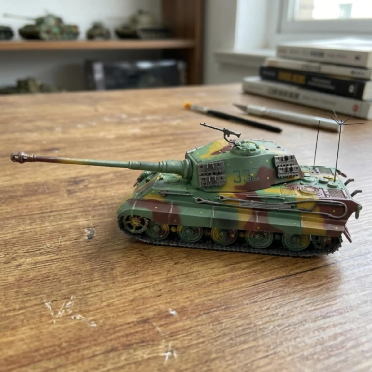 Alloy Vehicle Carro Armato Modello in 1/72 Veicolo Miniatura Storica Lega Peso Circa120g Torretta Girevole Canna, style to 2