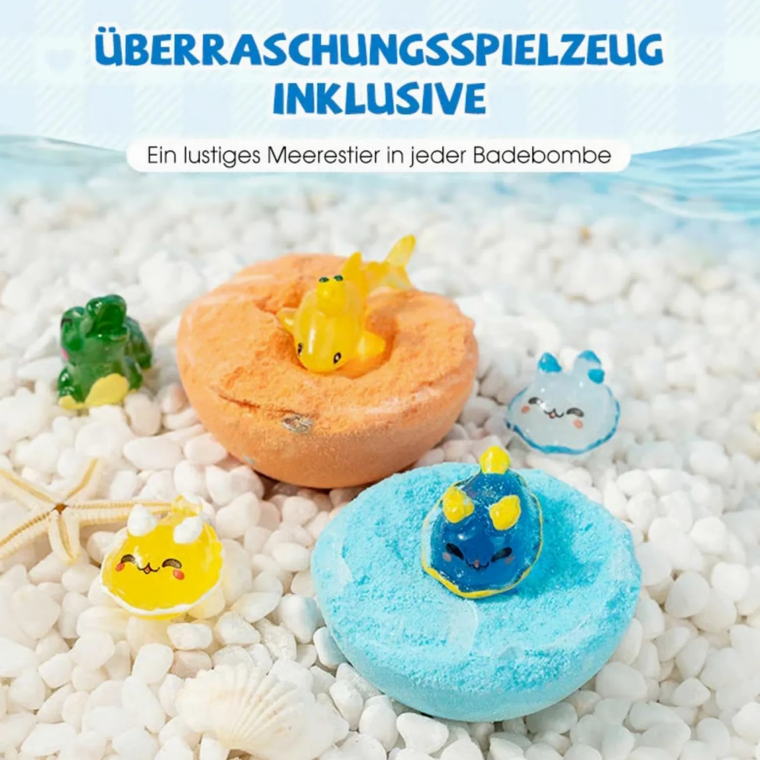 Confezione da 12 palline da bagno con giocattoli a sorpresa all'interno, sicure per i bambini, ideali per il bagno, divertimento in famiglia, giardino, piscina e casa