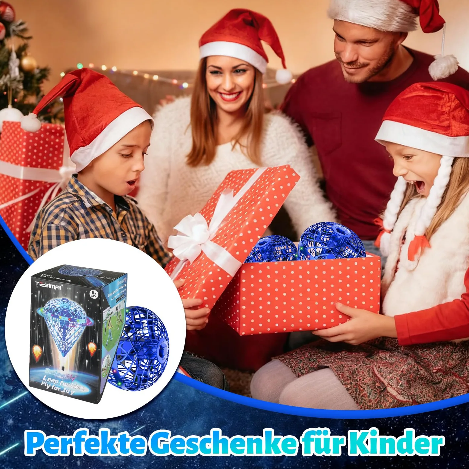Mini drone per bambini, palla volante con luce RGB, rotazione 3D, palla con 1 batteria, regalo di compleanno per ragazzi, bambini a partire dai 6 anni in su