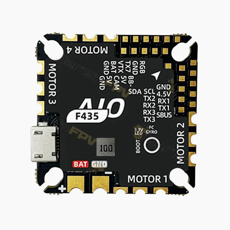 F435 AIO Flight Controller 45A BLHeli_S AM32 ESC 2-6S Supporto per FPV Drone Quadcopter RC Racing e Freestyle