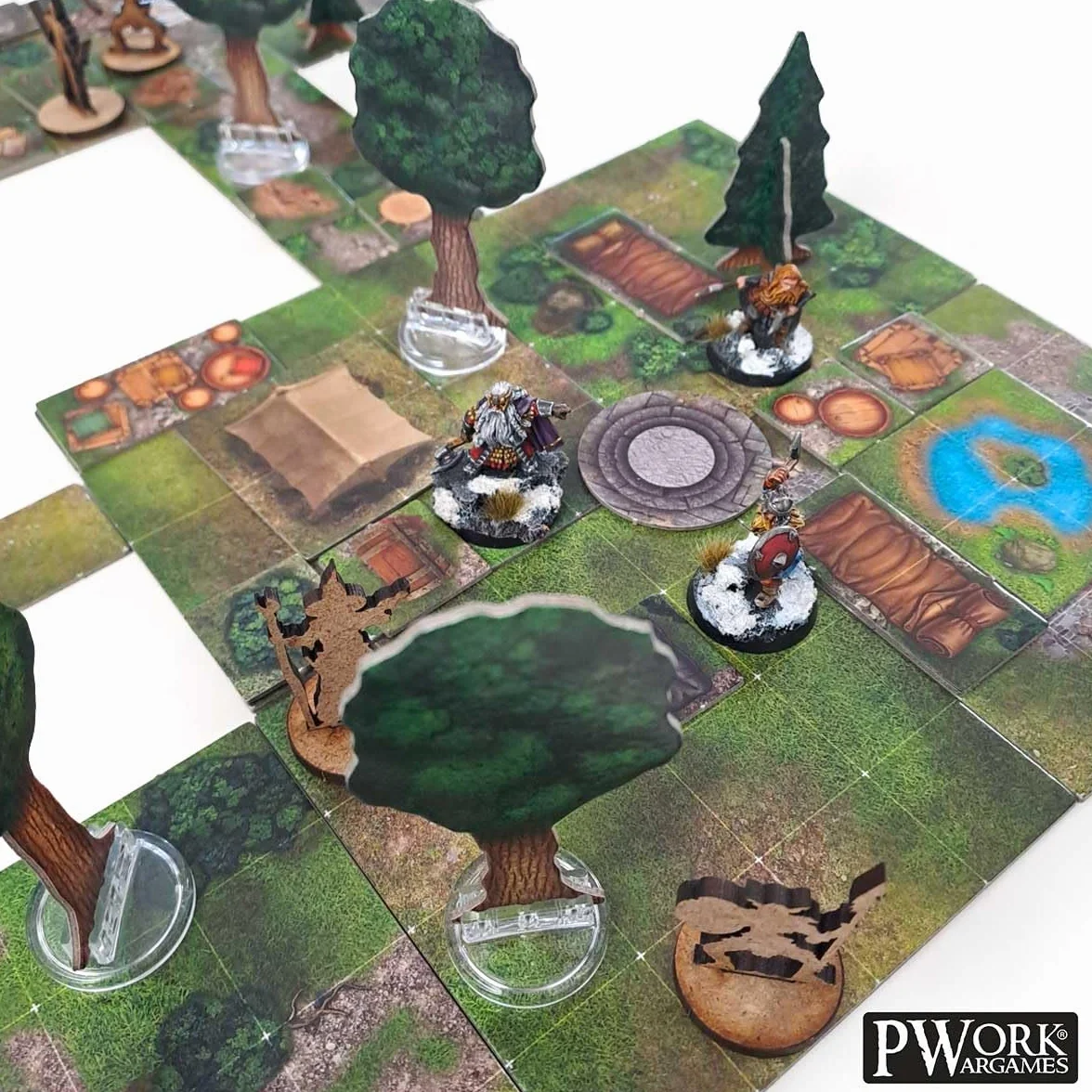 The Forest - RPG Modular Map Tiles - double face cardboard tiles