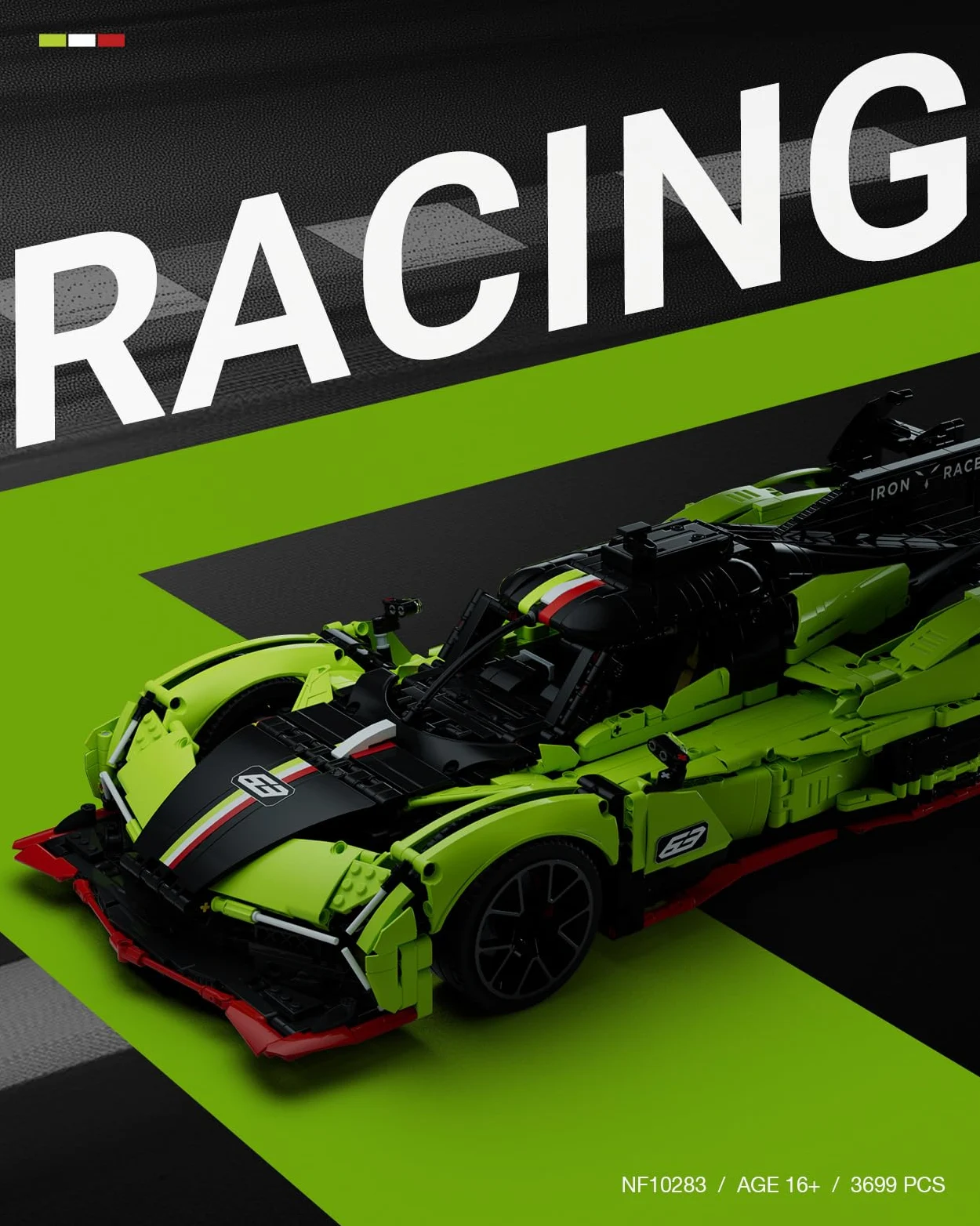 Nifeliz S63 Hypercar Modellino di Auto da Corsa per Adulti da Costruire, Auto Kit da Collezione Scala 1:8, Regalo per Uomo, Donna, Lui o Lei (3699 pezzi, NF10283)