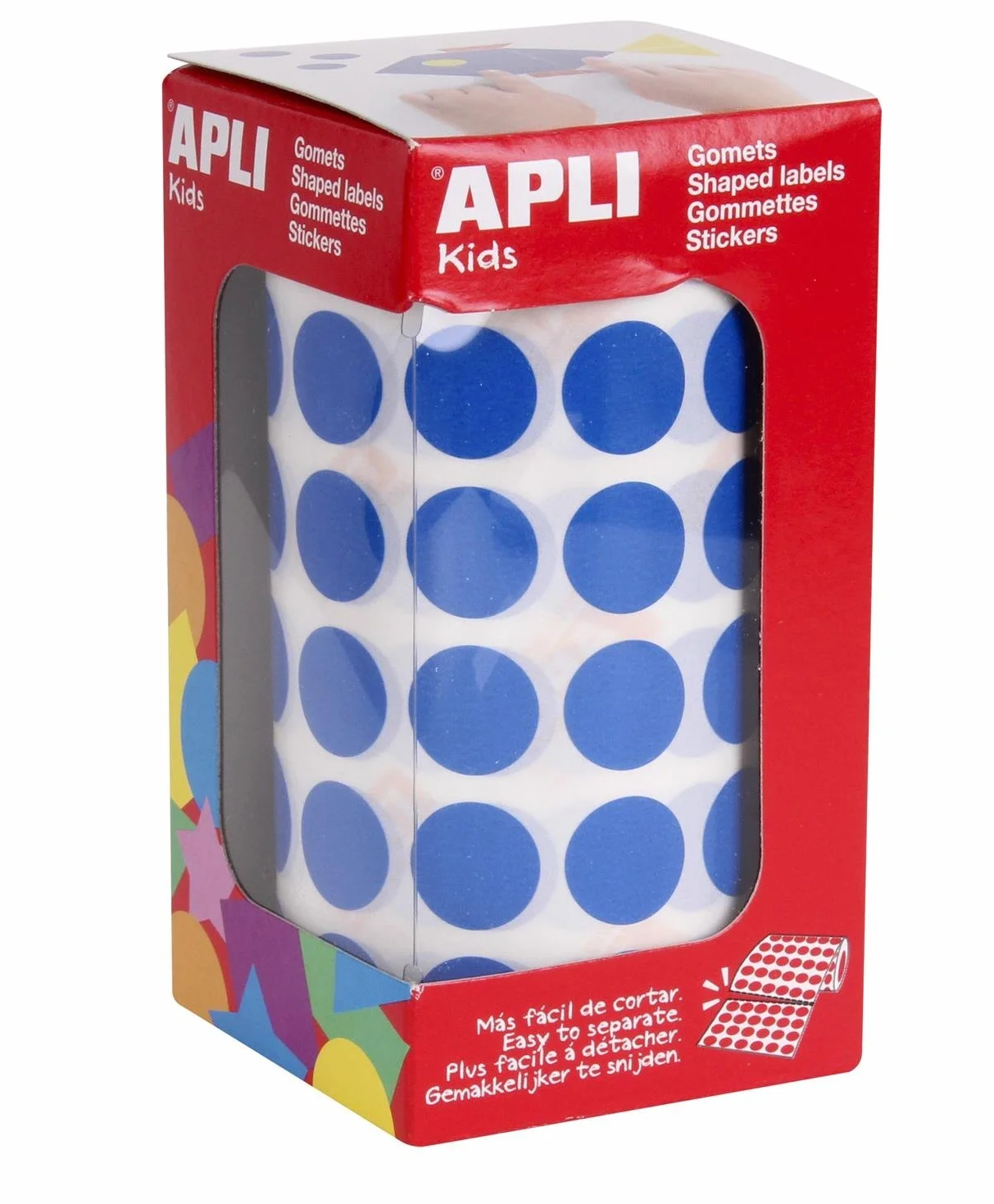 APLI Kids - Rotolo di gommets Rotondo Ø 15 mm blu