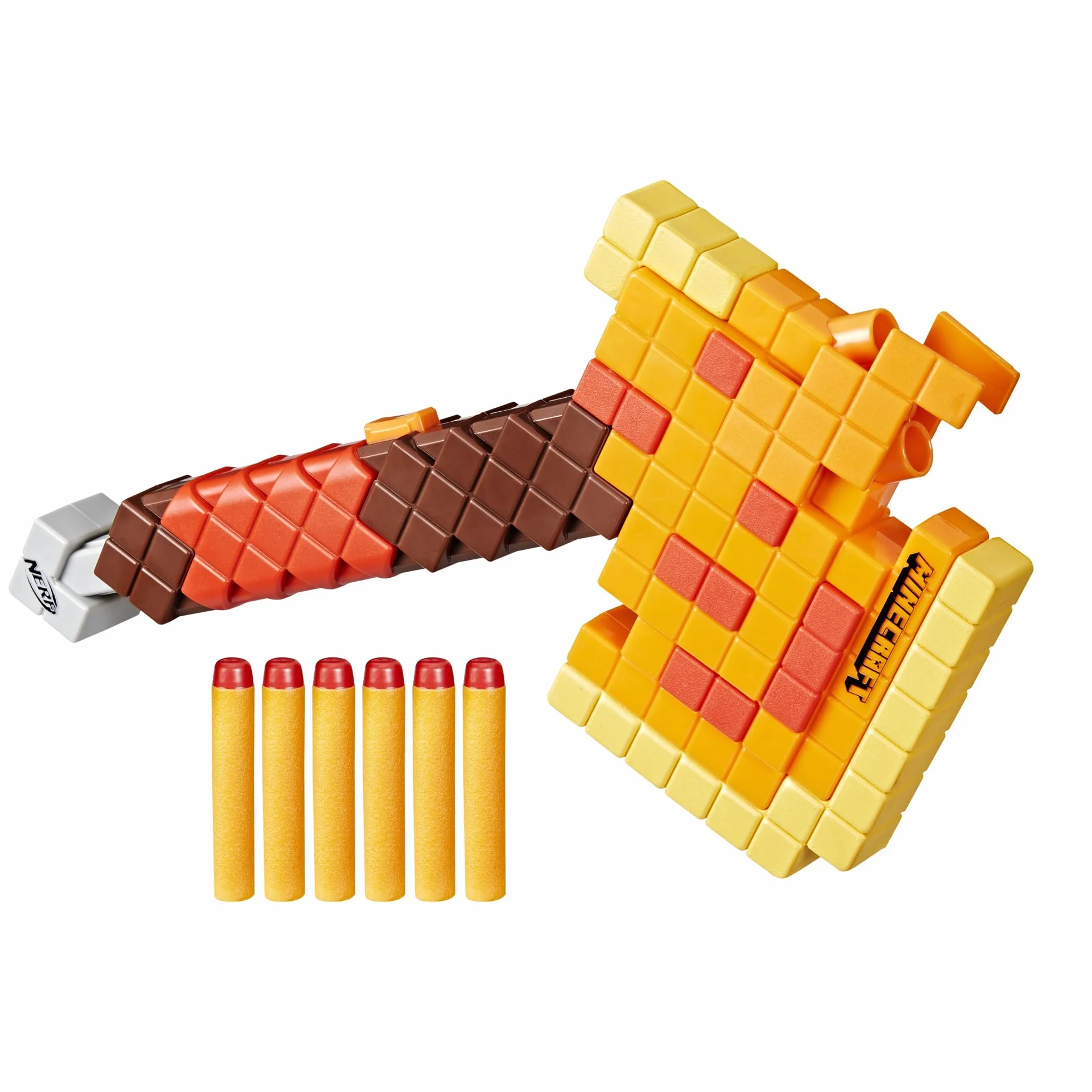 Nerf Minecraft Firebrand Ascia Lancia-Dardi 6 Dardi Gommapiuma Giocattolo