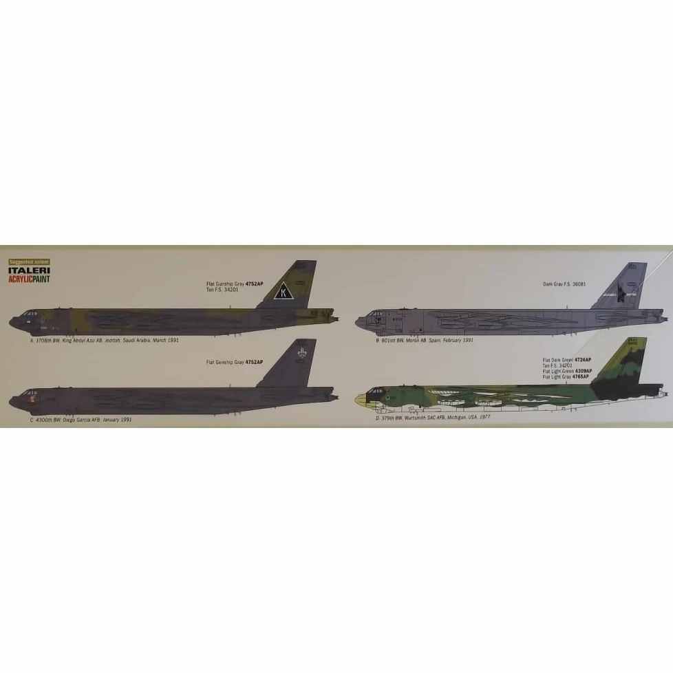 Italeri 1378 - B-52g Stratofortress Gulf War Model Kit Scala 1:72