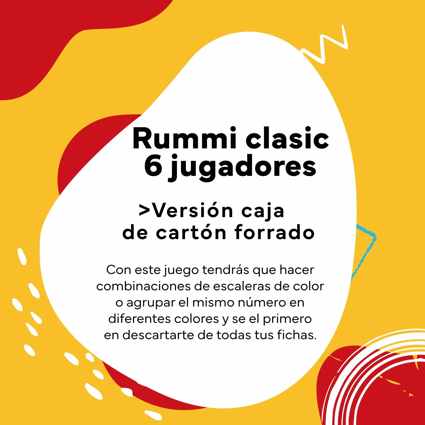 Cayro - Rummi - + 8 Anni - Modello Classico - Divertenti Giochi da Tavolo per Bambini e Adulti - 159 Pezzi, 1 Borsa in Tessuto e 6 Supporti - da 2 a 6 Giocatori