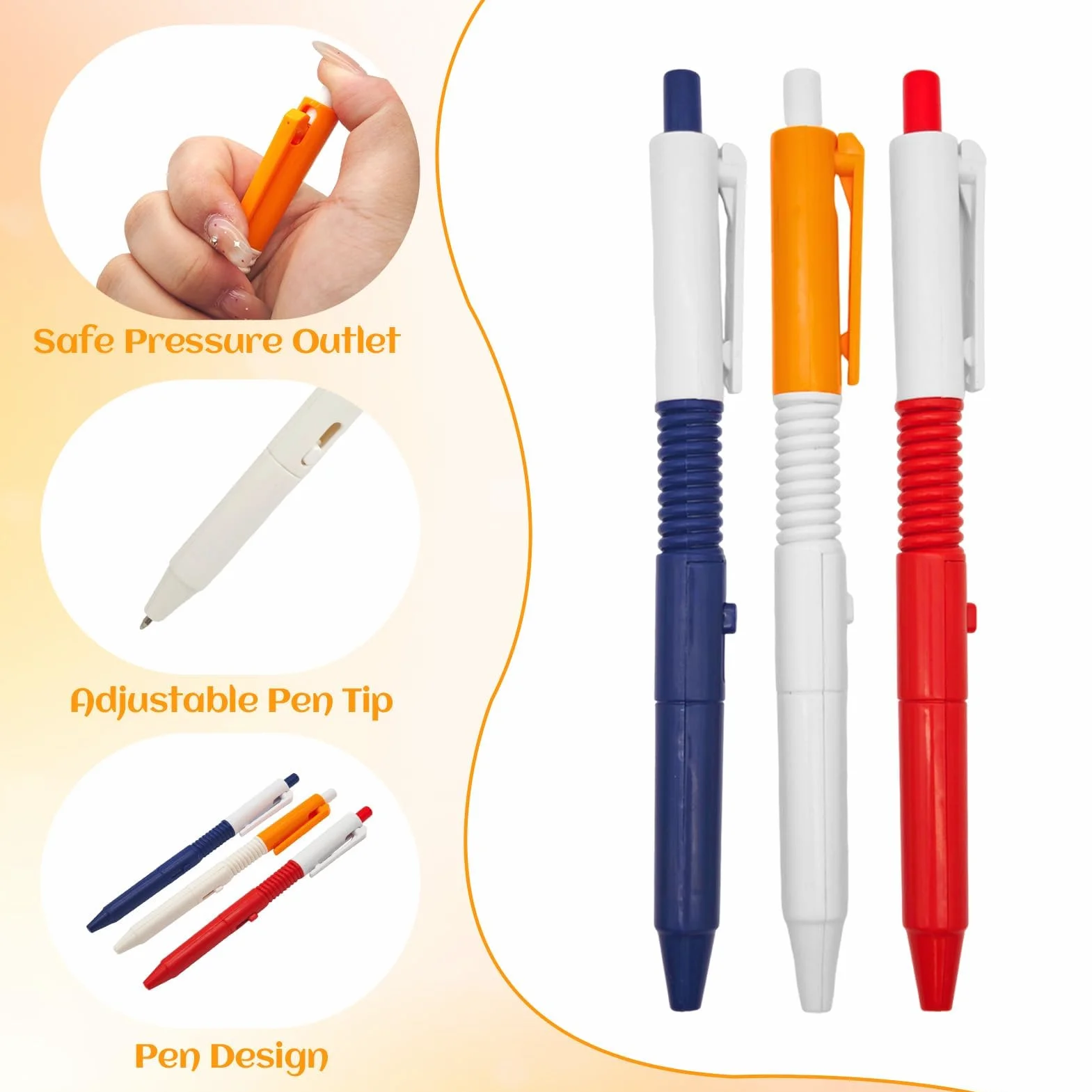 3 Penne A Spruzzo, Penna A Spruzzo d'Acqua Scrivibile, 2 in 1, Penna Scrivibile, Spillo, per Ufficio Scolastico
