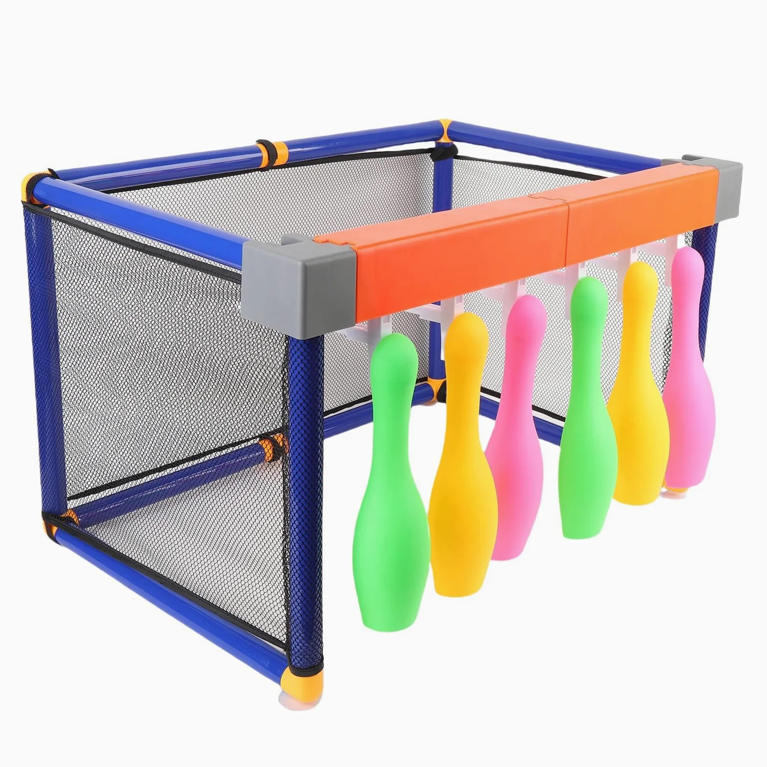 Brrnoo Set Bowling e Calcio 2 in 1 per Bambini, 6 Birilli e 2 Birilli