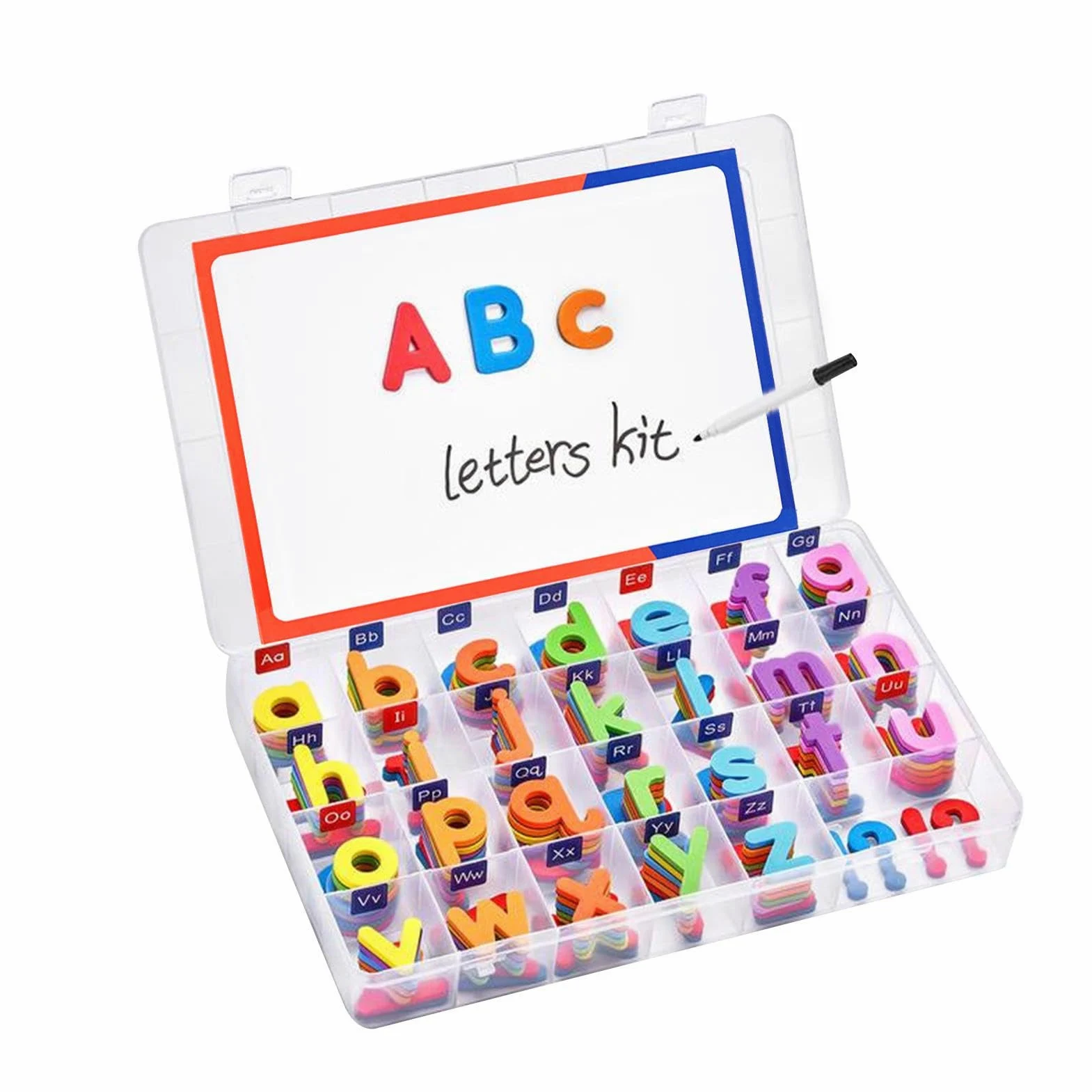 Kit di lettere magnetiche, magnetico per bambini,Istruzione della infanzia | Lettere maiuscole minuscole per l'ortografia | Attività prescolari interattive per la scuola materna