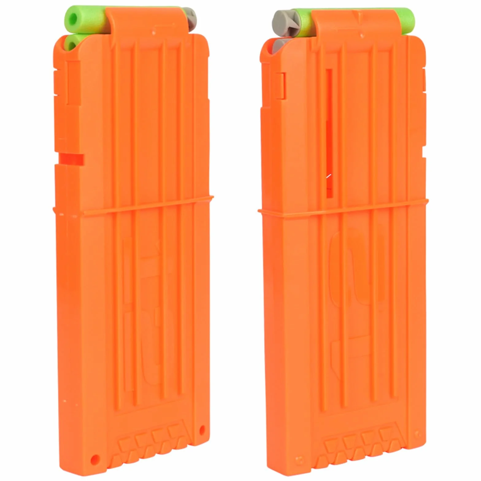 2 clip Magazine per Nerf N Strike, 12-Darts Frecce Clip Magazine, ricarica rapida Freccette Clip Magazine per Nerf N-Streik Elite Series fucili giocattolo, arancione