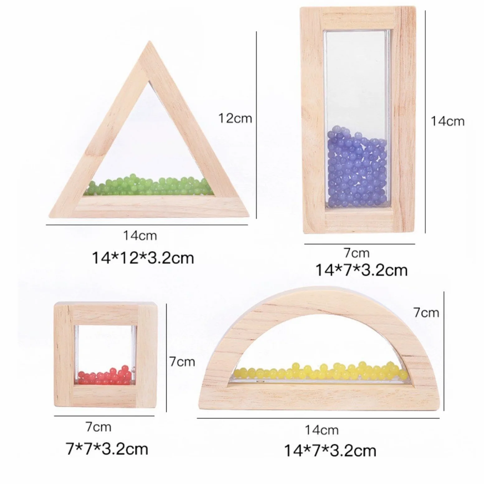 Blocchi da Costruzione in Legno, Gioco di Blocchi impilabili Arcobaleno, Giocattoli sensoriali Multicolori per la Prima Infanzia, creatività