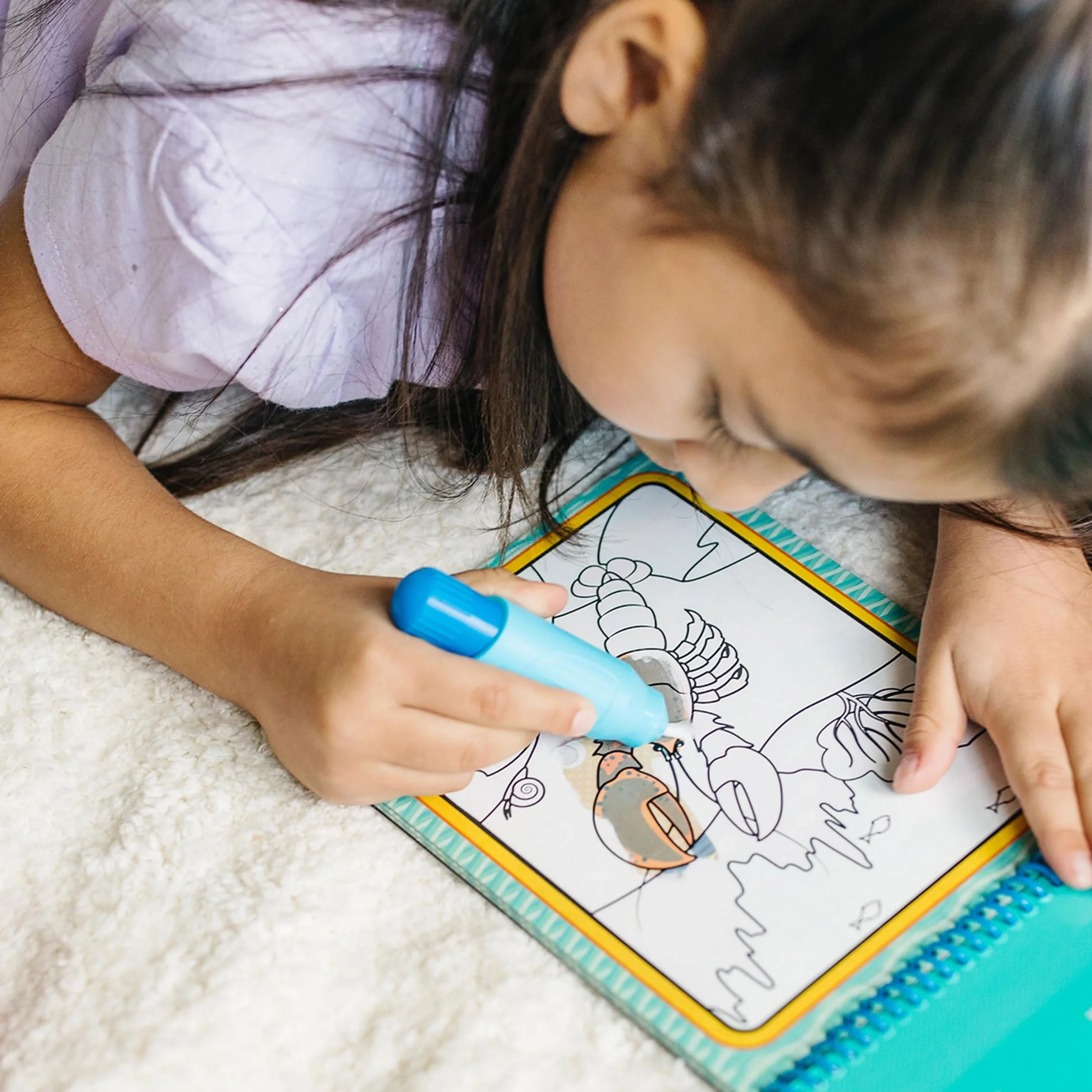 Melissa & Doug Water Wow! Libro Magico da Colorare con Pennello ad Acqua Mondo Sottomarino Gioco Educativo 3+ Anni