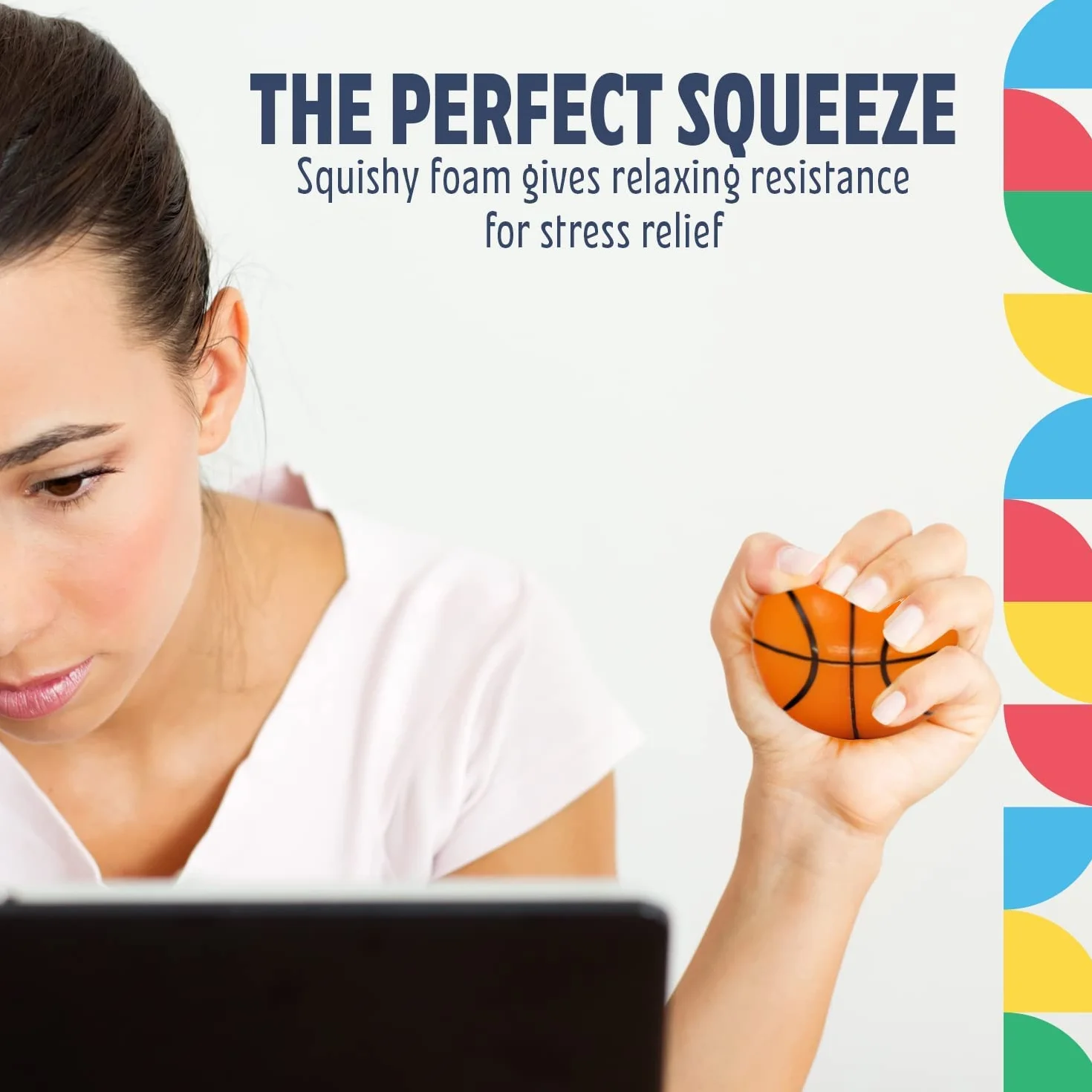 Yeefunjoy 4 palline antistress per stress e dita, giocattolo emotivo per calcio, basket, tennis