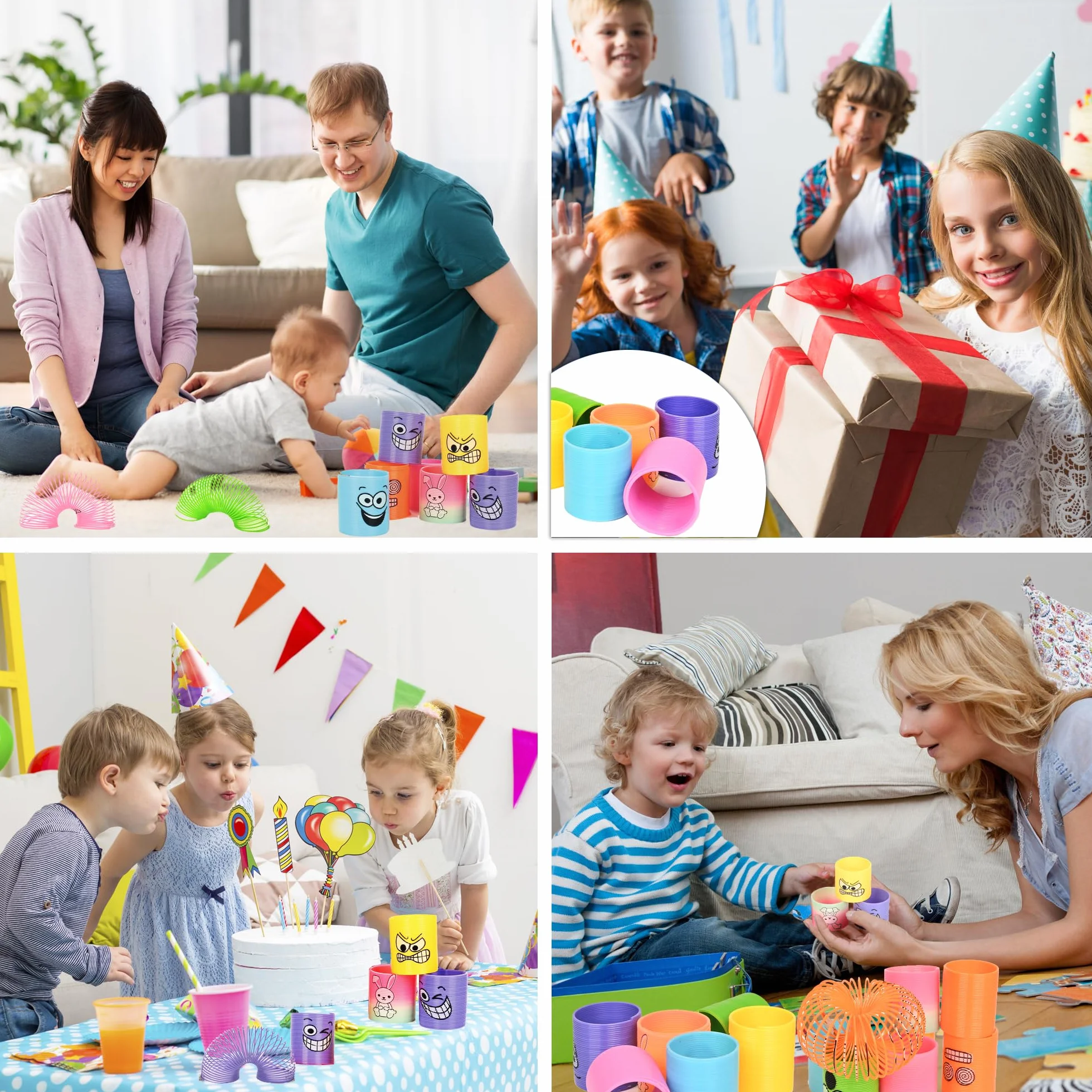 Molle per Bambini Gadget 30Pcs Regalini Fine Festa Compleanno +20Pcs Sacchettini Compleanno Bambina Invitati Idee Pensierini Dopo Molla Giocattolo Regalino 2 3 4 5 8 10 Anni Bambino Mini Giochi Kit