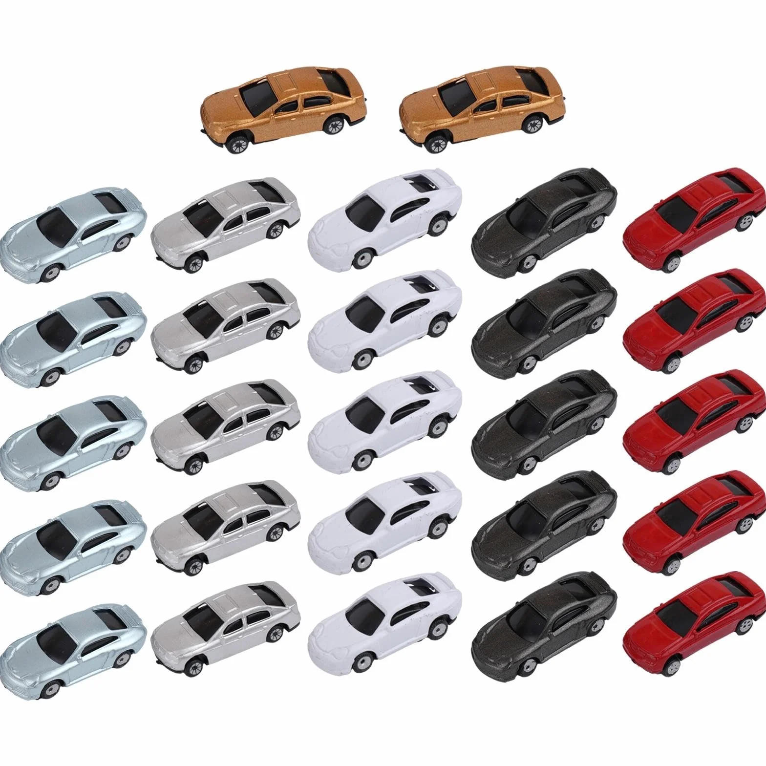 N Scala 1:150 50pcs Plastica Modello Auto per Ferrovia Modello Treno Layout e Scena Street Design