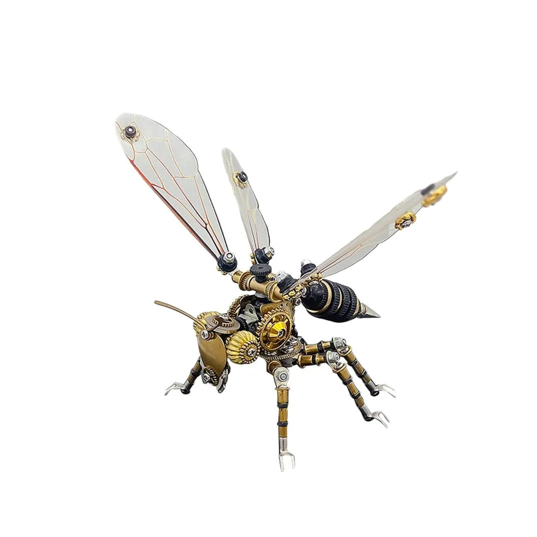 Kisss Set di 300 puzzle in metallo 3D per adulti, motivo: vespa meccanica Steampunk, insetto in metallo, puzzle 3D, decorazione creativa, per bambini e adulti