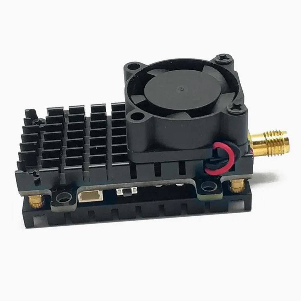 2W Trasmettitore Wireless FPV 2000MW 48CH + Ricevitore + Videocamera 1000TVL in Metallo Nero e Plastica per Droni da RC FPV