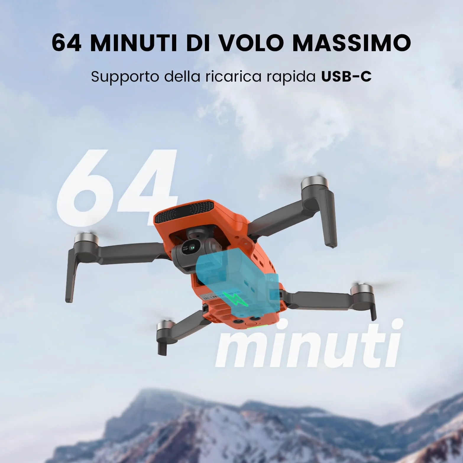 FIMI Mini 3 4K GPS drone 3 assi gimbal, sotto i 249g, video 4K/60FPS, foto 48MP, trasmissione 9KM, 64 minuti volo tempo, video notturno AI, tracciamento visivo, ritorno automatico, adulti principianti