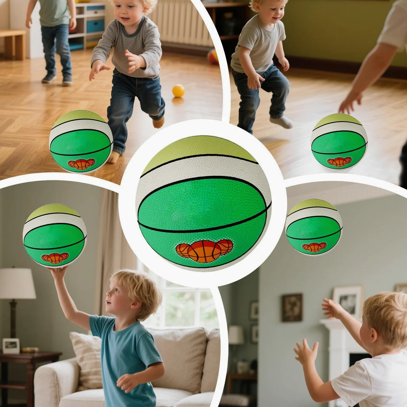 Générique Pallacanestro Silenzioso | Pallone Silenzioso per Interni - Pallina in Schiuma Giocattolo 3-12 Anni Assorbimento degli Urti per Giochi Collettivi Casa Scuola Camera Pavimento Pavimento