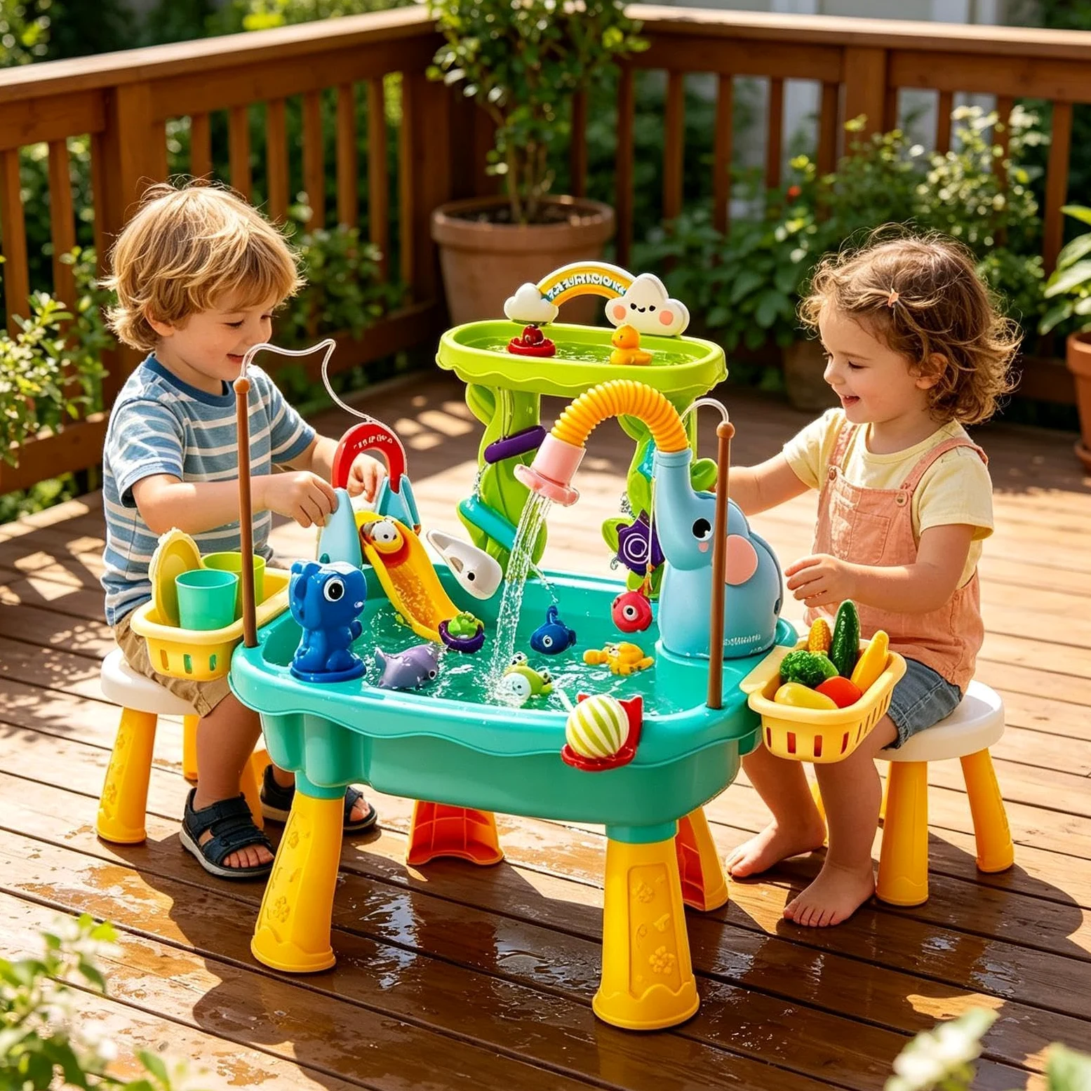 Tavolo Acqua Bimbi Giochi d' | Giocattolo Acquatico Da Esterno Per Bambini E Bambine, Prescolari, Giardino, Patio, Spiaggia, Campeggio, Asilo, Casa, Sala