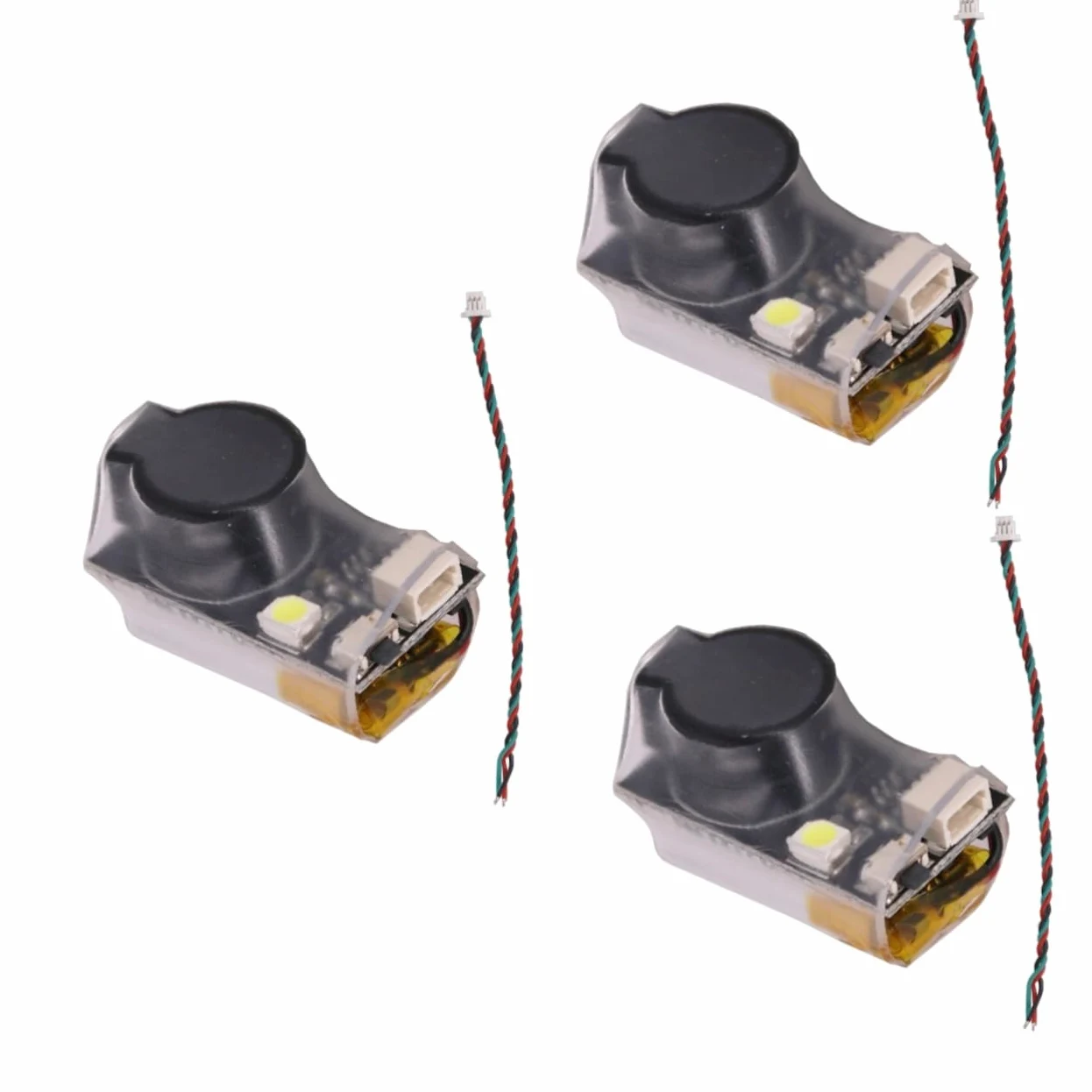 BESTonZON 3pezzi Allarme Per Drone Fpv Con Funzione Di Segnalazione Led Allerta Sonora Decibel e Leggero Compatibile Con Bf e Cf Flight Controllers Accessorio Per Racers e Piloti Di Droni