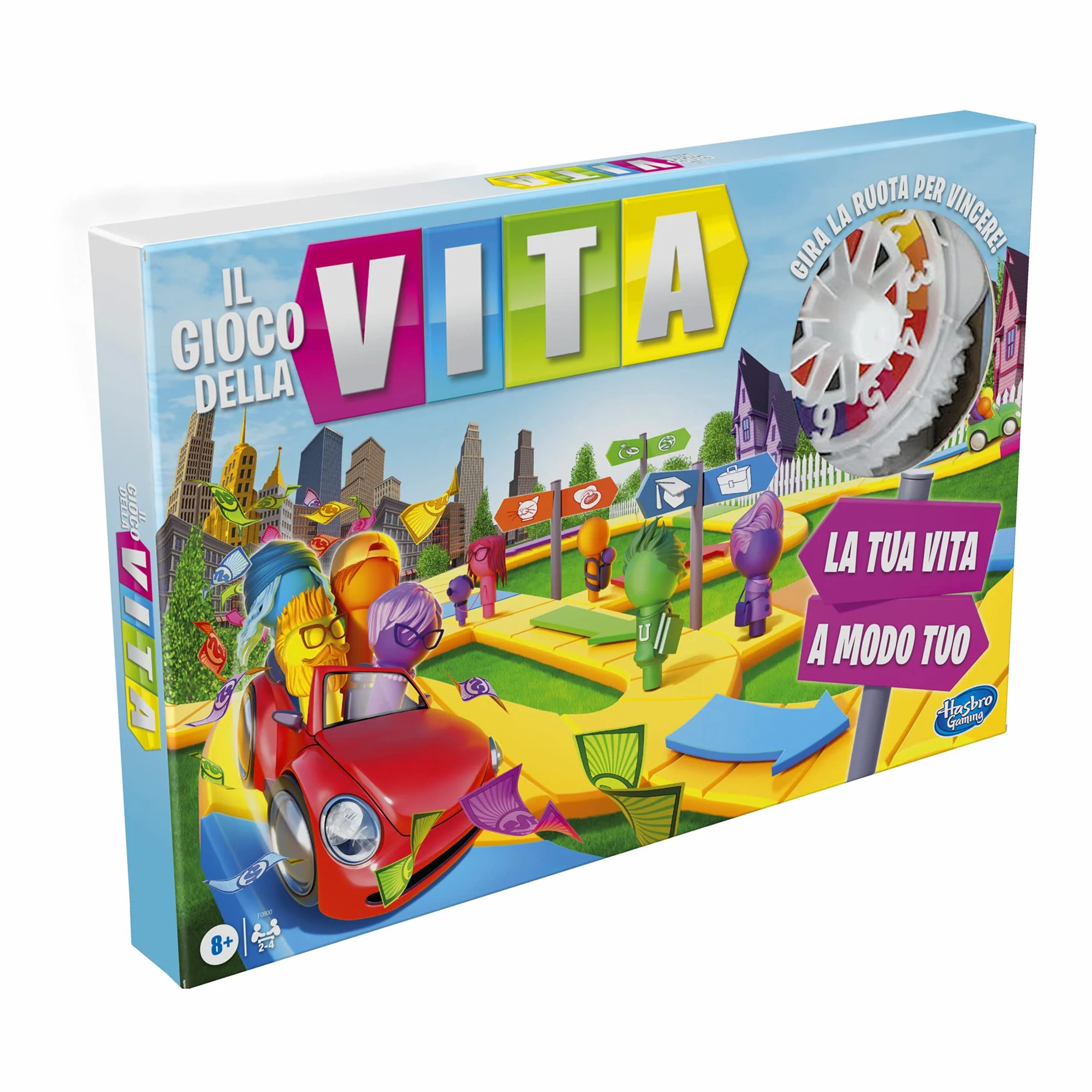 Hasbro Gaming - Il Gioco della Vita, un Gioco Adatto a Tutta la Famiglia per 2-4 Giocatori, Gioco da Tavolo per Bambini Dagli 8 Anni in Su