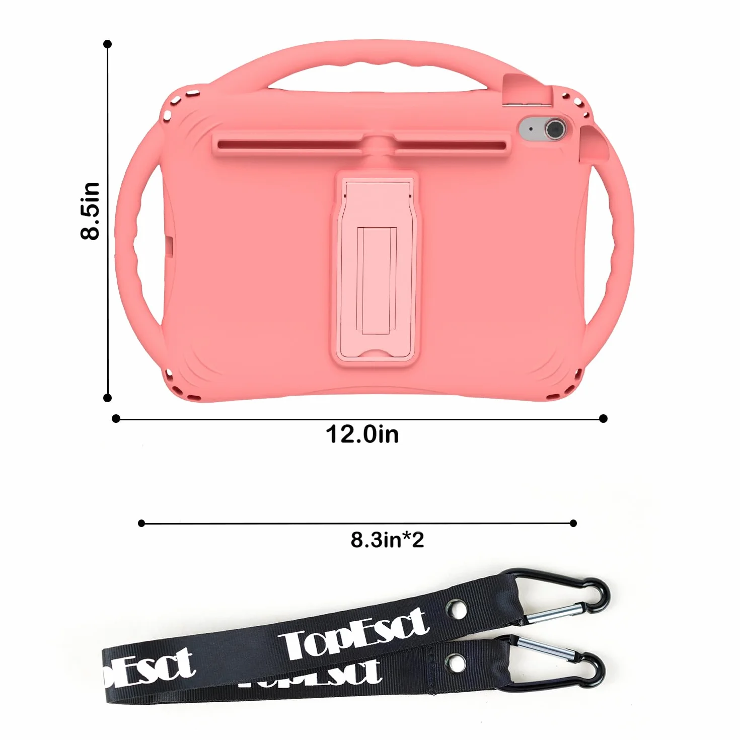 TOPESCT Custodia per bambini per iPad A16 di 11a/10a generazione (2025/2022) 11"/11", realizzata in silicone adatto ai bambini, con protezione schermo integrata, custodia antiurto con supporto per