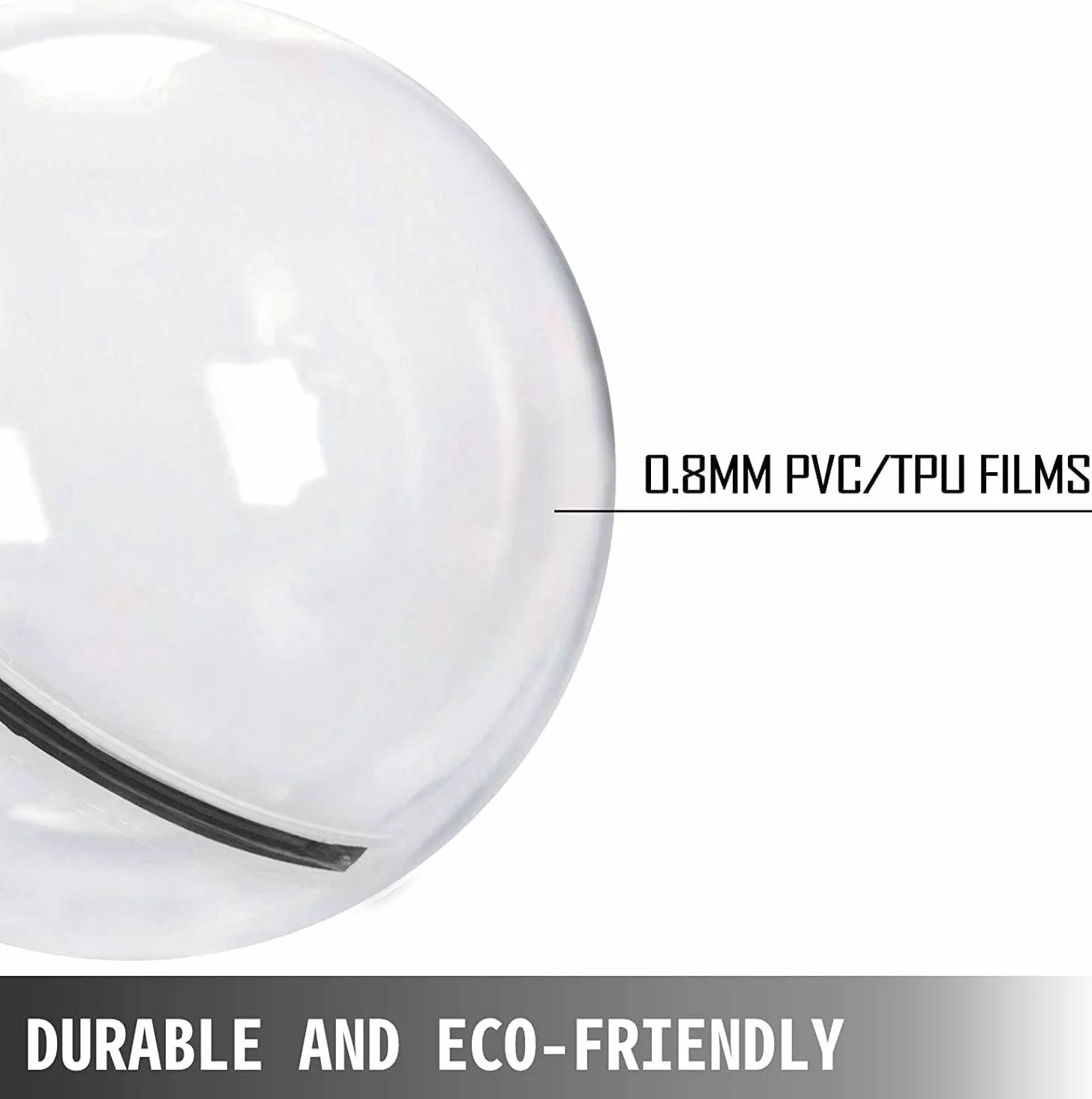 Palla da passeggio per acqua con pompa ad aria, palla galleggiante trasparente gonfiabile per piscina, piscina, intrattenimento acquatico, palla gonfiabile in PVC, per piscina/lago/fiume (diametro 2,2