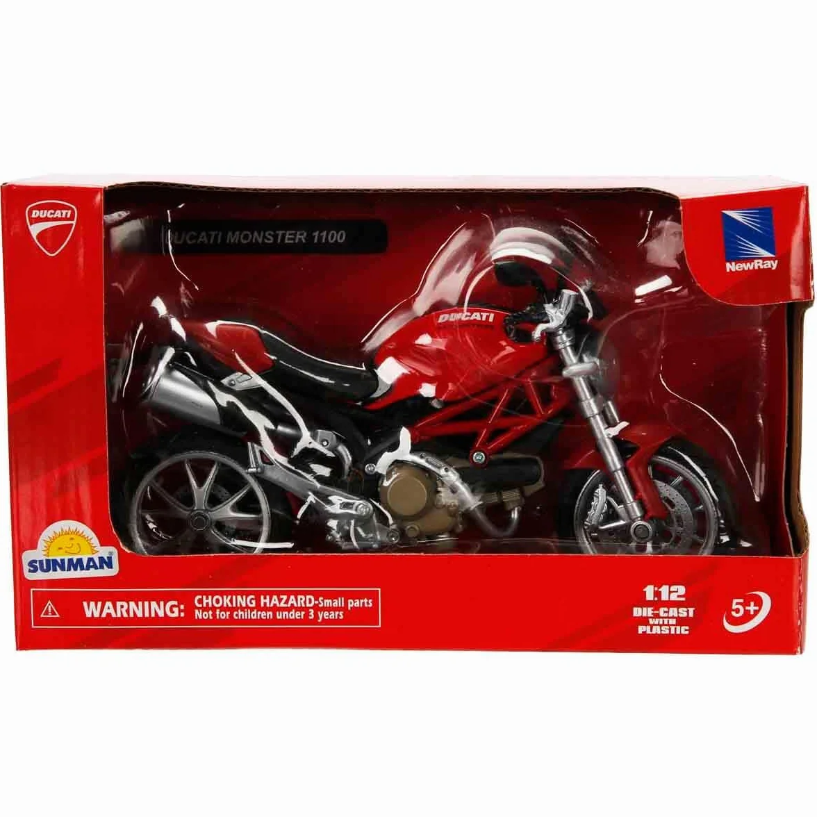 Newray Ducati Monster 1100 1:12 Die Cast Colori assortiti