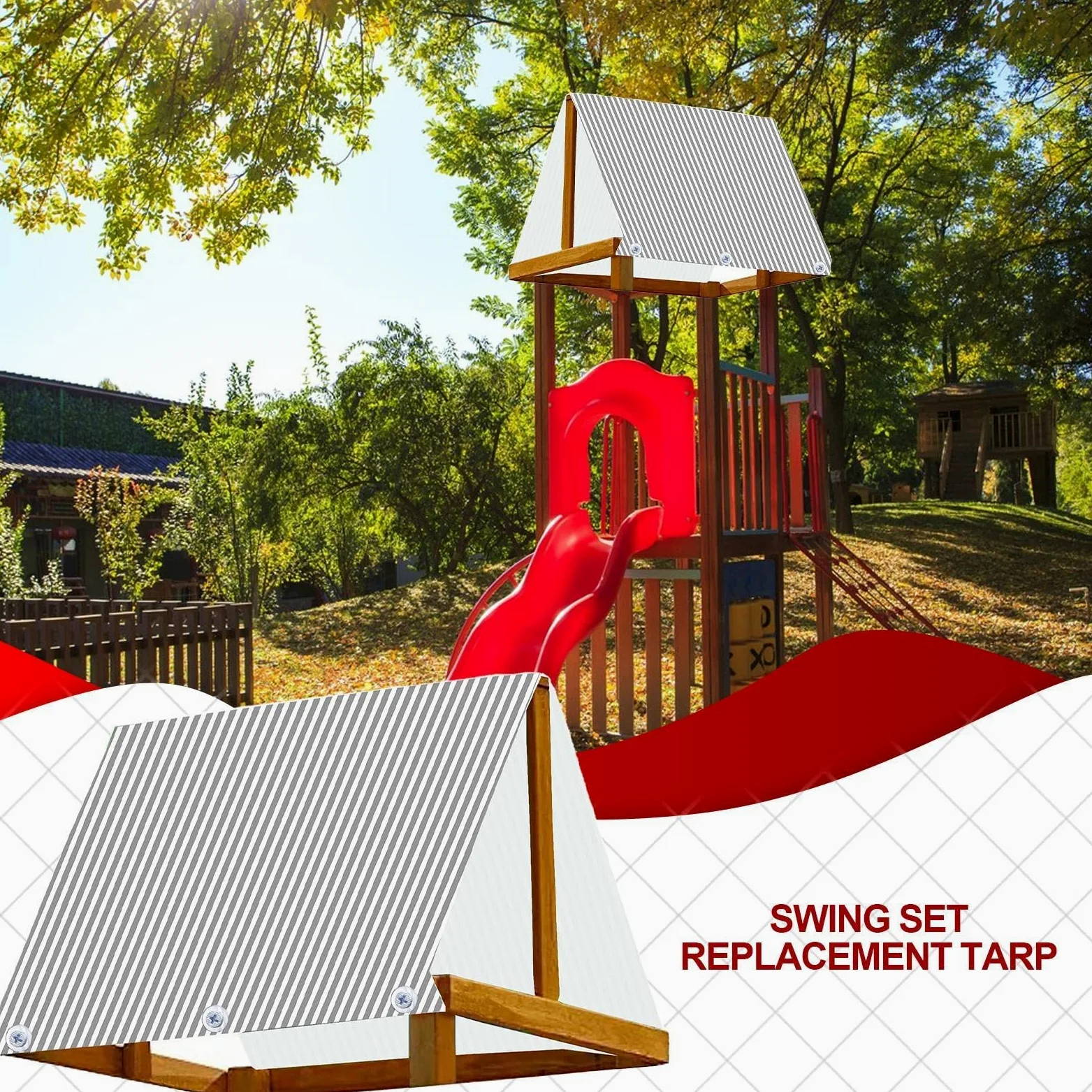 Altalena Set Baldacchini Attrezzature Giochi Esterno Gazebo Pergola | Set di altalene da 100 x 228 cm di ricambio per cortile, albero, giochi all'aperto, patio, casa, scoperta, cortile, giungla