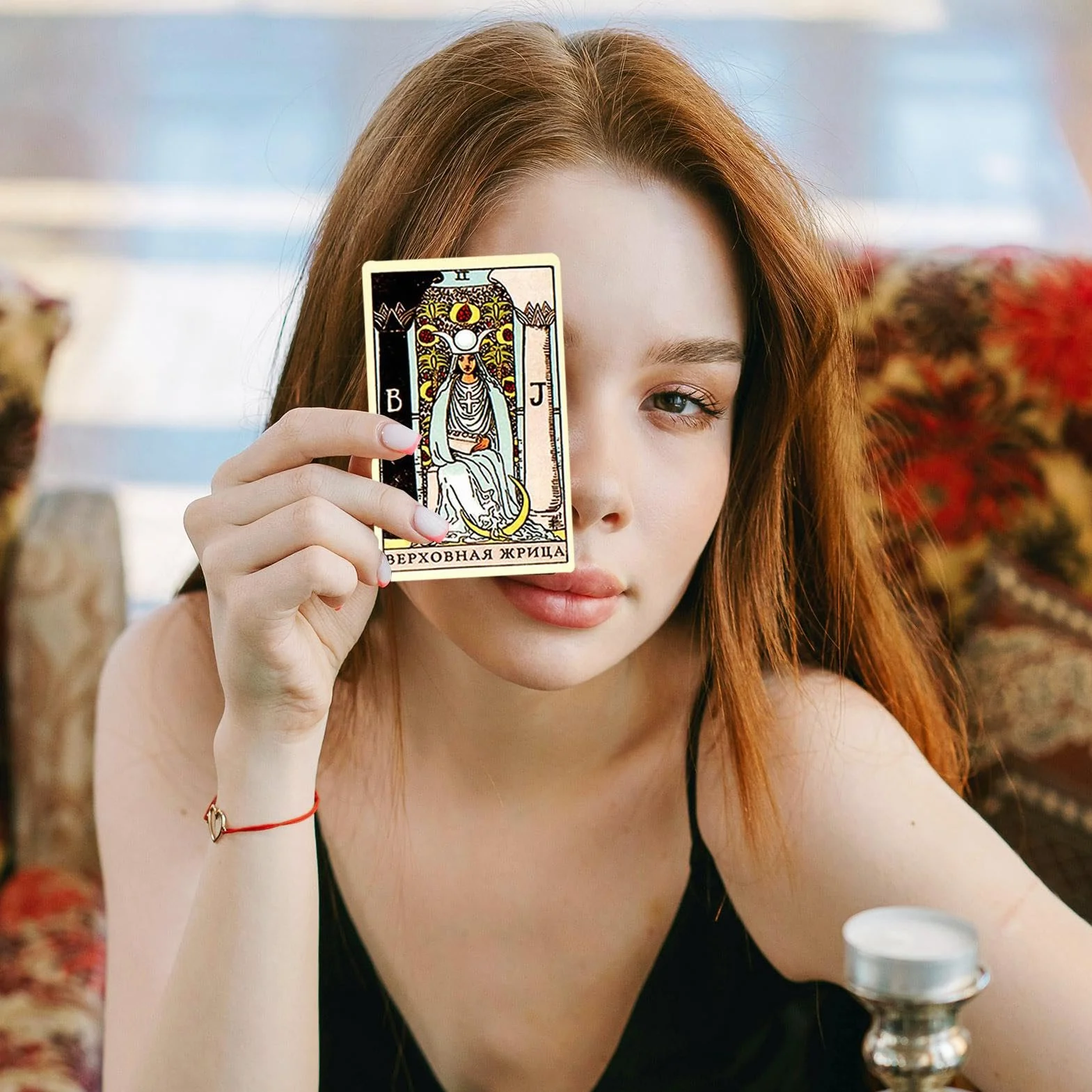 Tarocchi Divinazione, 78 fogli Oracle Inspiration Cards versione russa, psicologico, 10,5 x 6 cm, facile da usare, portatile per principianti ed esperti