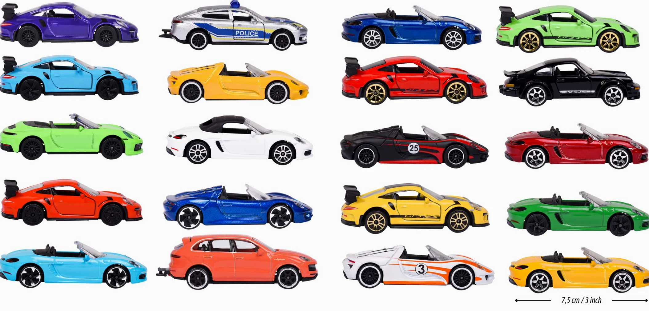 Majorette - Porsche Discovery Pack 20+2 Auto, 212058601, + 3 anni, scala 1:64