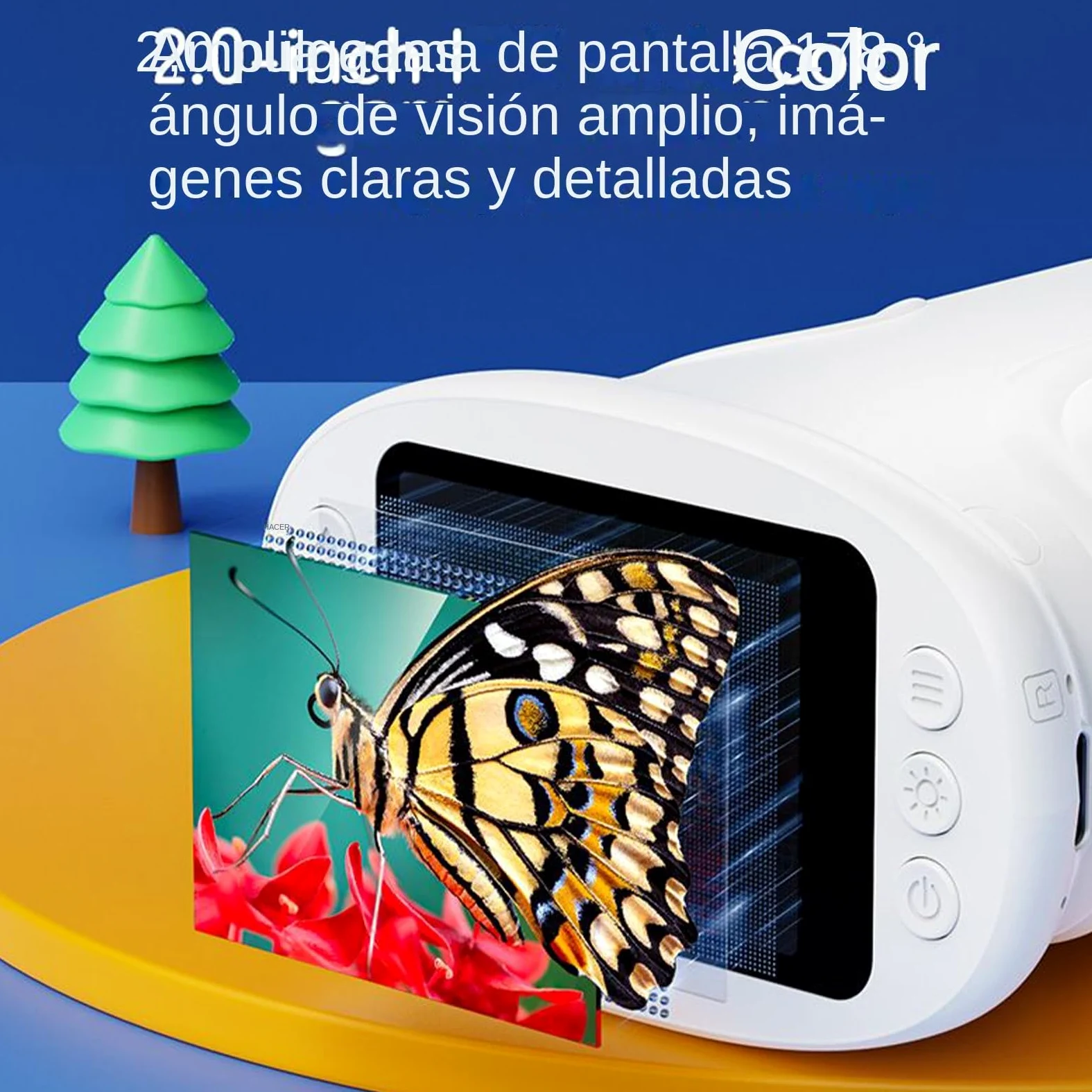 Microscopio Portatile per Bambini Giocattoli Scientifici Educativi | Microscopio Digitale Manuale con Schermo 5 cm per Casa Scuola Natura Ragazzi Ragazze