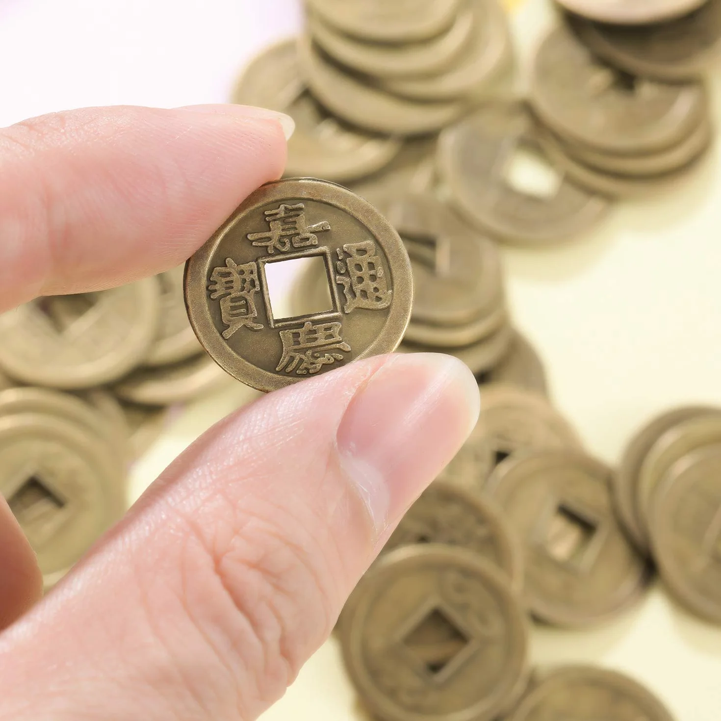 200 Pezzi Monete Feng Shui Cinesi Monete di Buona Fortuna Monete I-Ching per Salute e Ricchezza, 2 cm