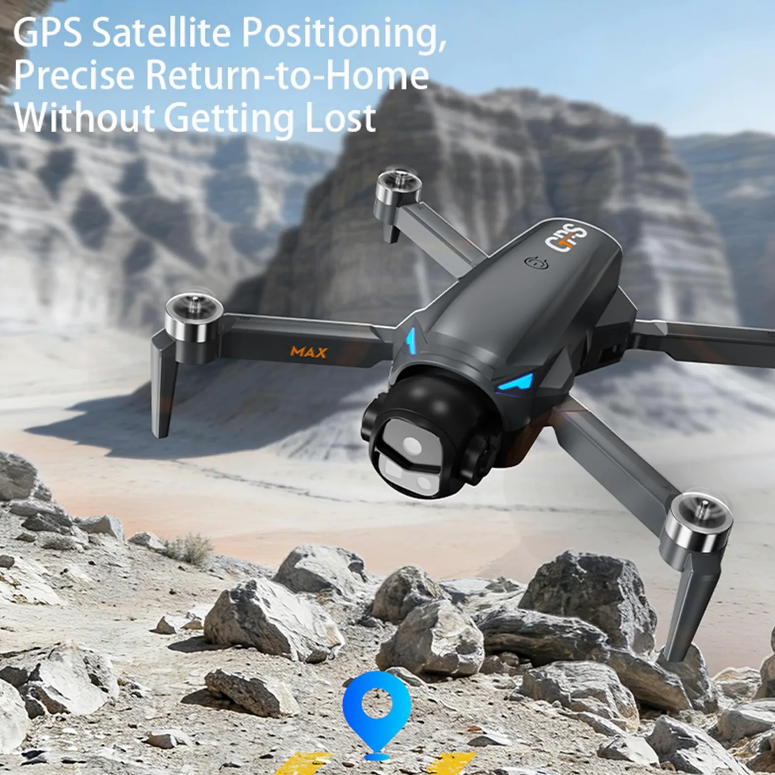GPS Drone con Schermo da 4,5 pollici, Drone GPS con Telecamera 4K per Adulti, 60 Minuti di Volo, Motore Brushless, GPS Rientro Automatico, Evitamento Ostacoli, Scheda SD, per Principianti
