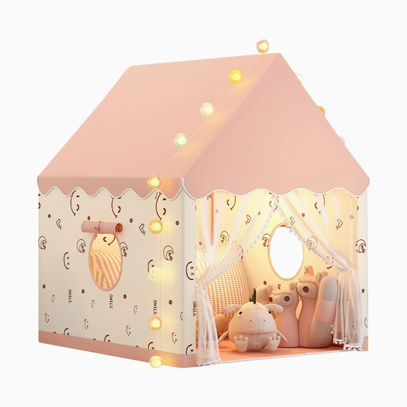 Ergocar Tenda Per Bambini Interno All'Aperto Game House Castle Con Mat Ball Light Cloud Butterfly Adatto Ai Ragazzi e Alle Ragazze Di Toddlers