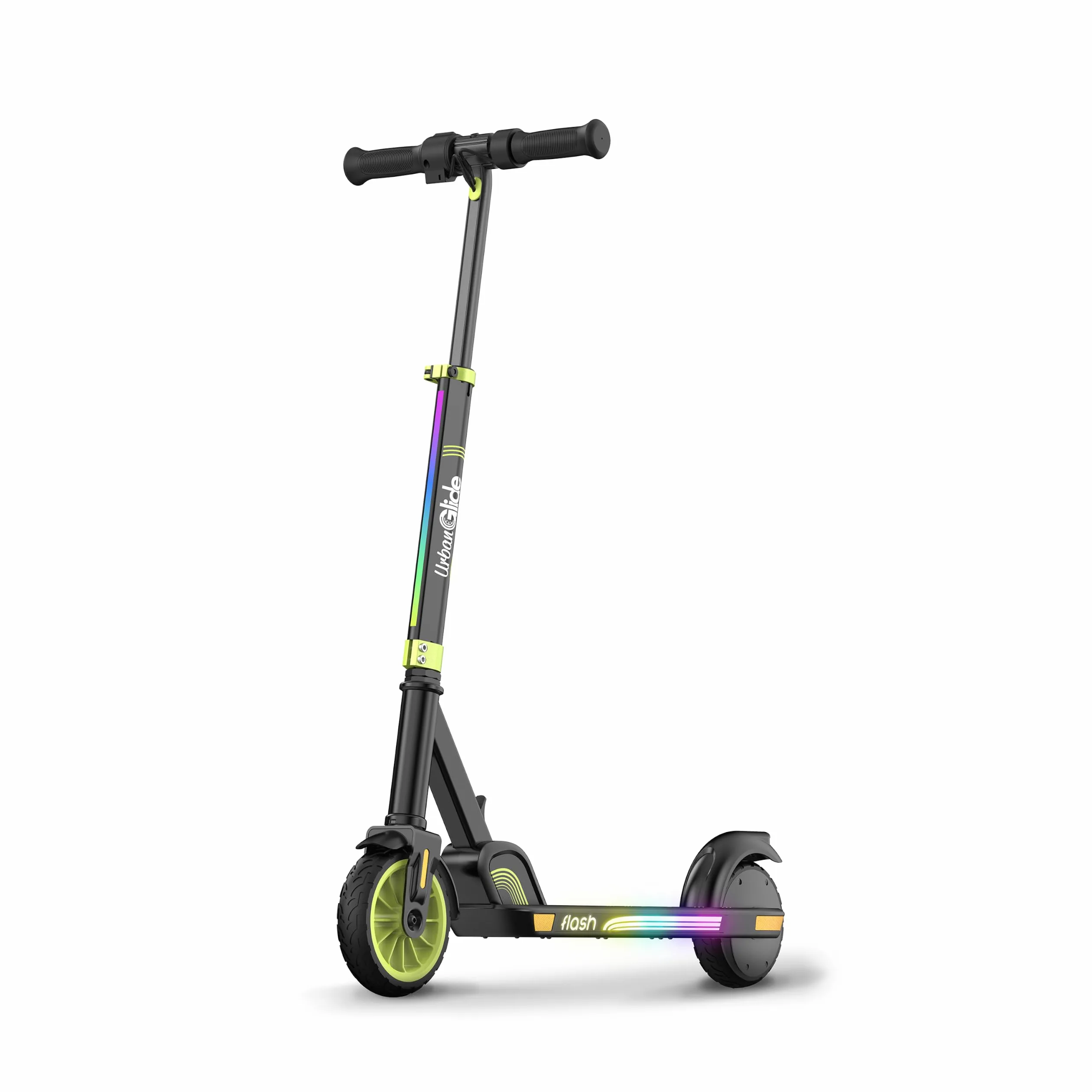 UrbanGlide Flash - Monopattino elettrico per bambini 6 anni+ | 16 km/h | Luci LED RGB | 6,5 kg