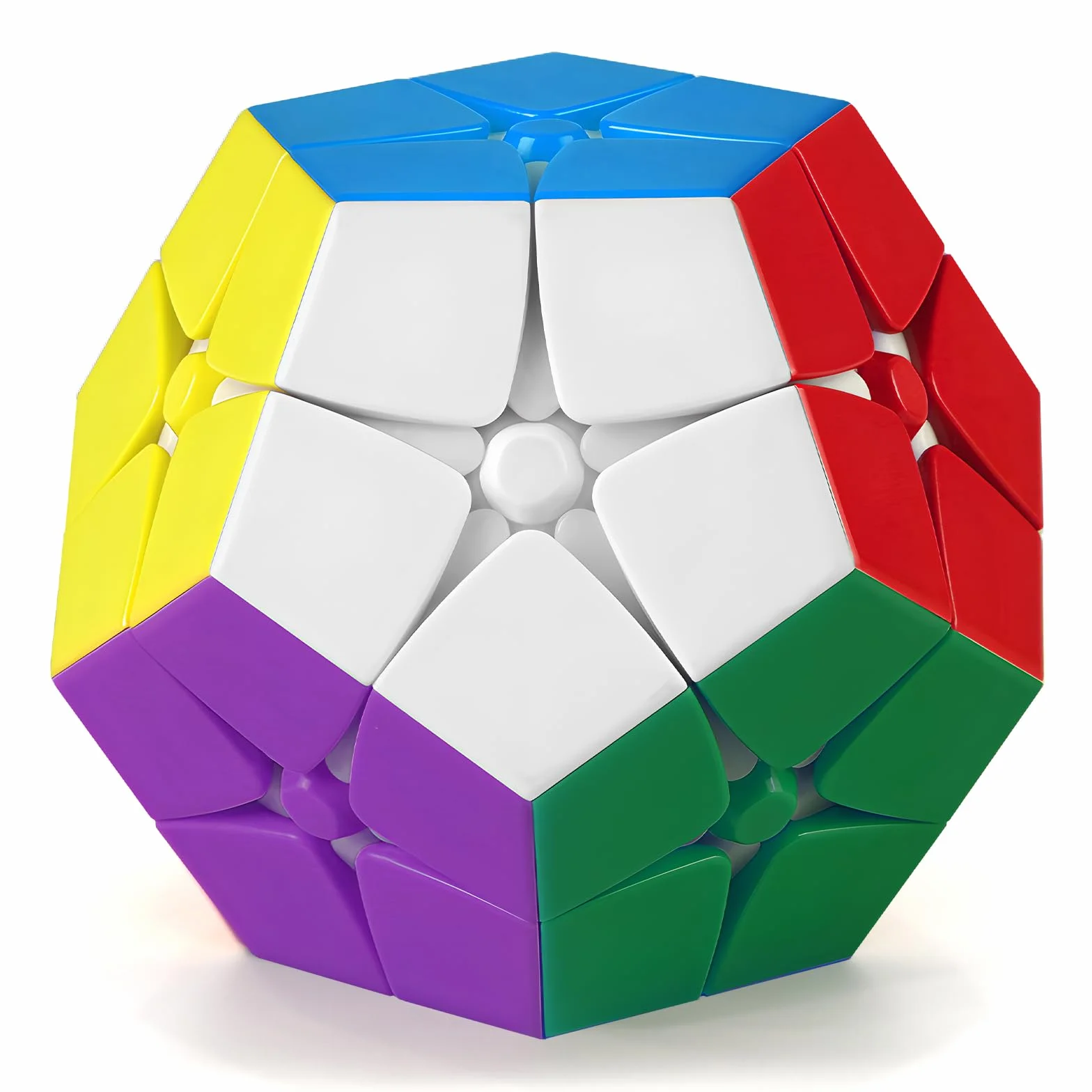 ROXENDA Cubo Magico 2x2 Megaminx - Speed Cube Dodecaedro Senza Etichette, Colori Brillanti e Design Semplice, Giocattolo Educativo con Meccanismo Ultra-Liscio
