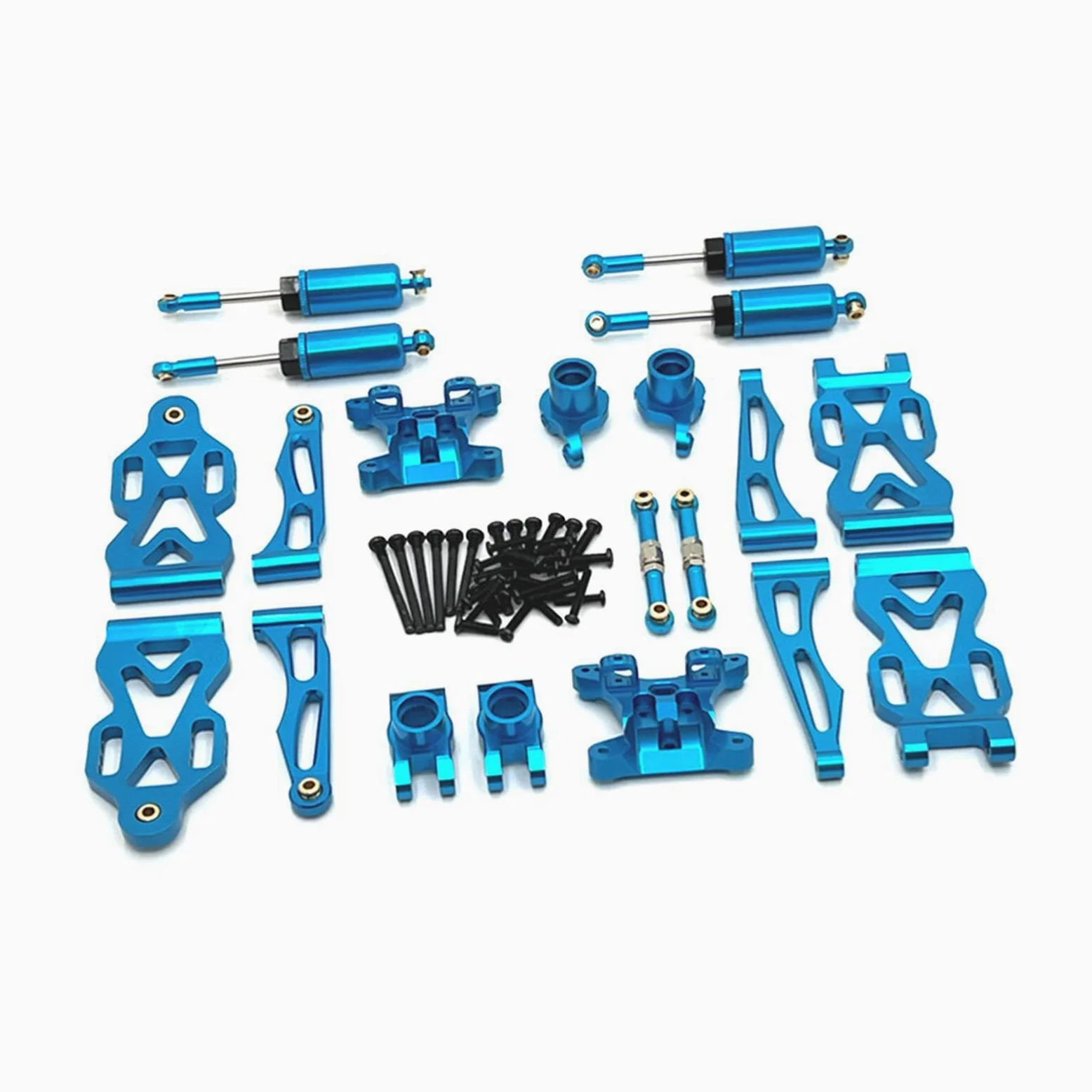 Set di pezzi di ricambio per auto RC in metallo, eccezionale, garantisce compatibilità con un'ampia gamma di modelli RC, accessori di aggiornamento, Blu