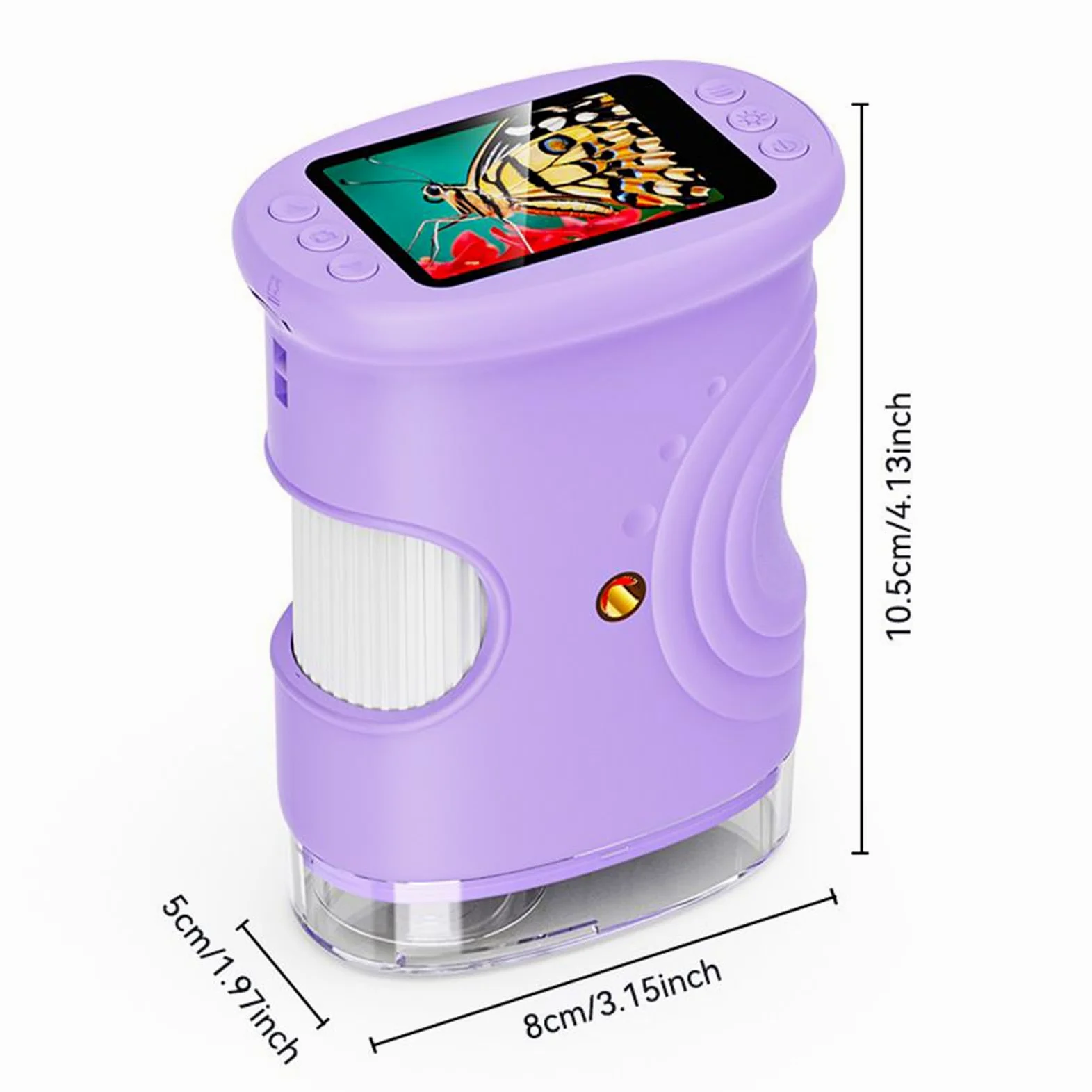 Microscopio per Bambini Giocattoli Scientifici Educativi Ricaricabili 1000X | Microscopio Portatile Digitale con Schermo da 5 cm Per Ragazzi Casa Laboratorio Esplorazione Natura