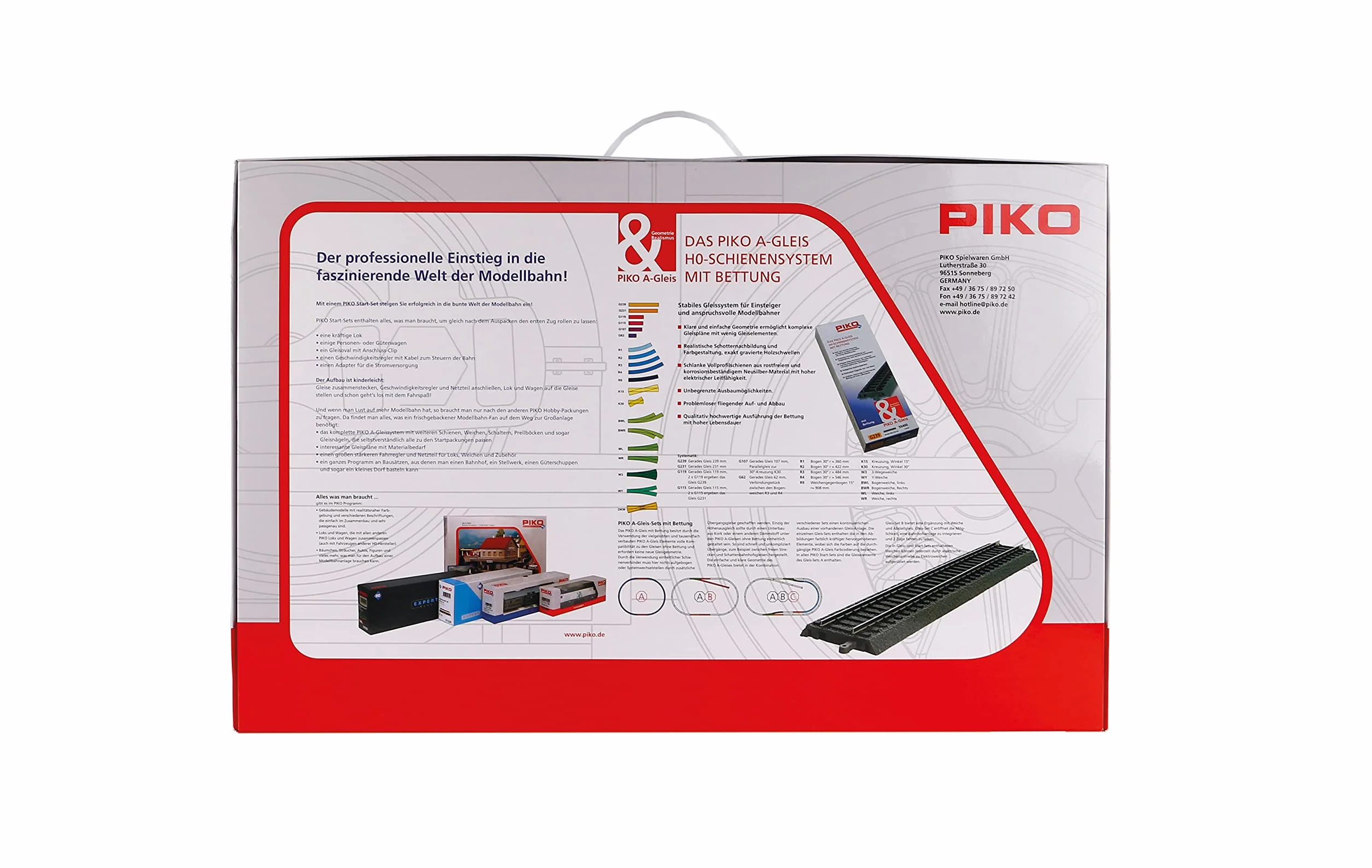 Piko 57112 Kit iniziale H0 letto treno passeggeri DB flok a vapore tender due corsia