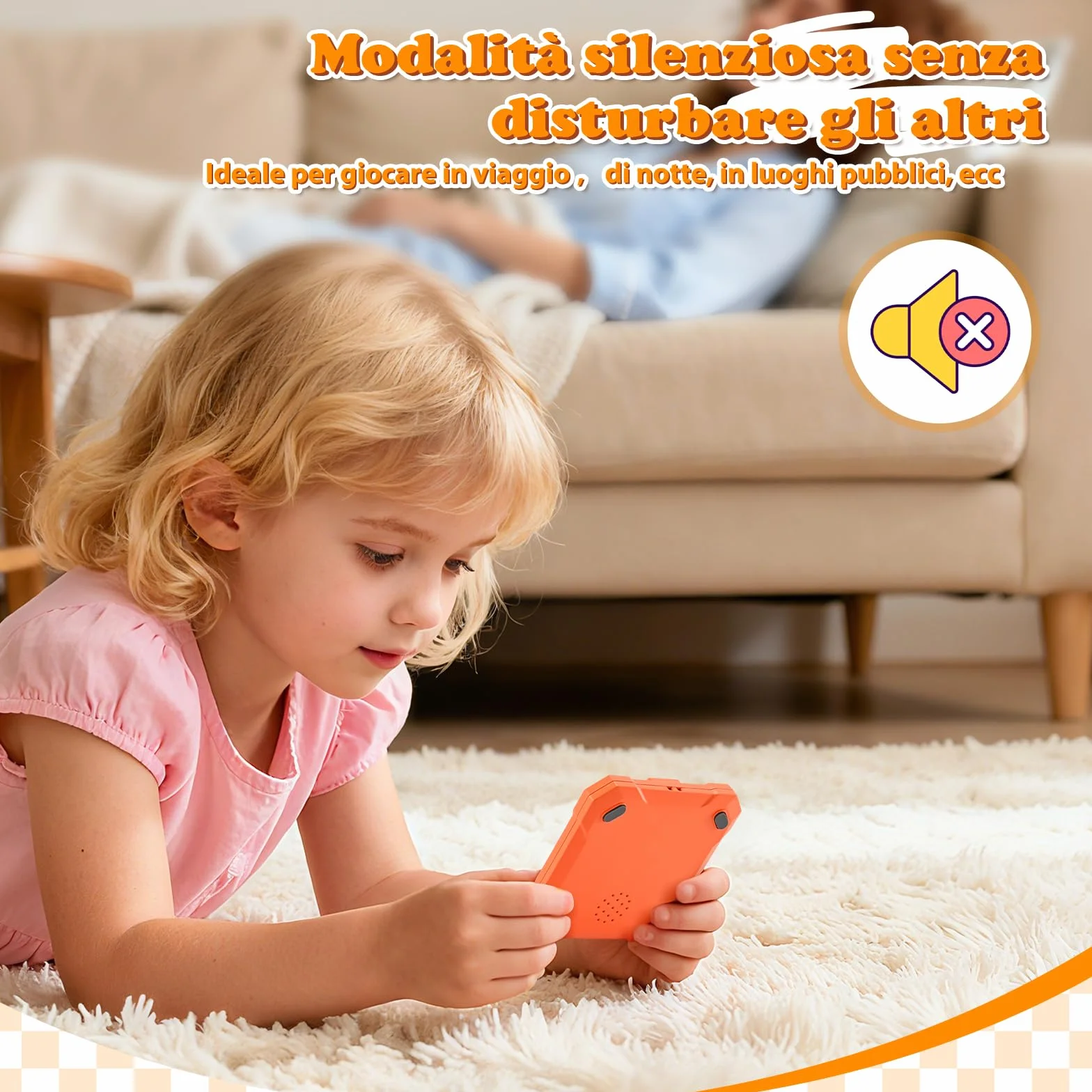 BlueSwan Gioco Tris Elettronico 6 in 1, Console Portatile Ricaricabile con Modalità Silenziosa, Giochi Bambini Viaggio Educativi per Sviluppare Logica e Memoria, per Bambini e Adulti 3+