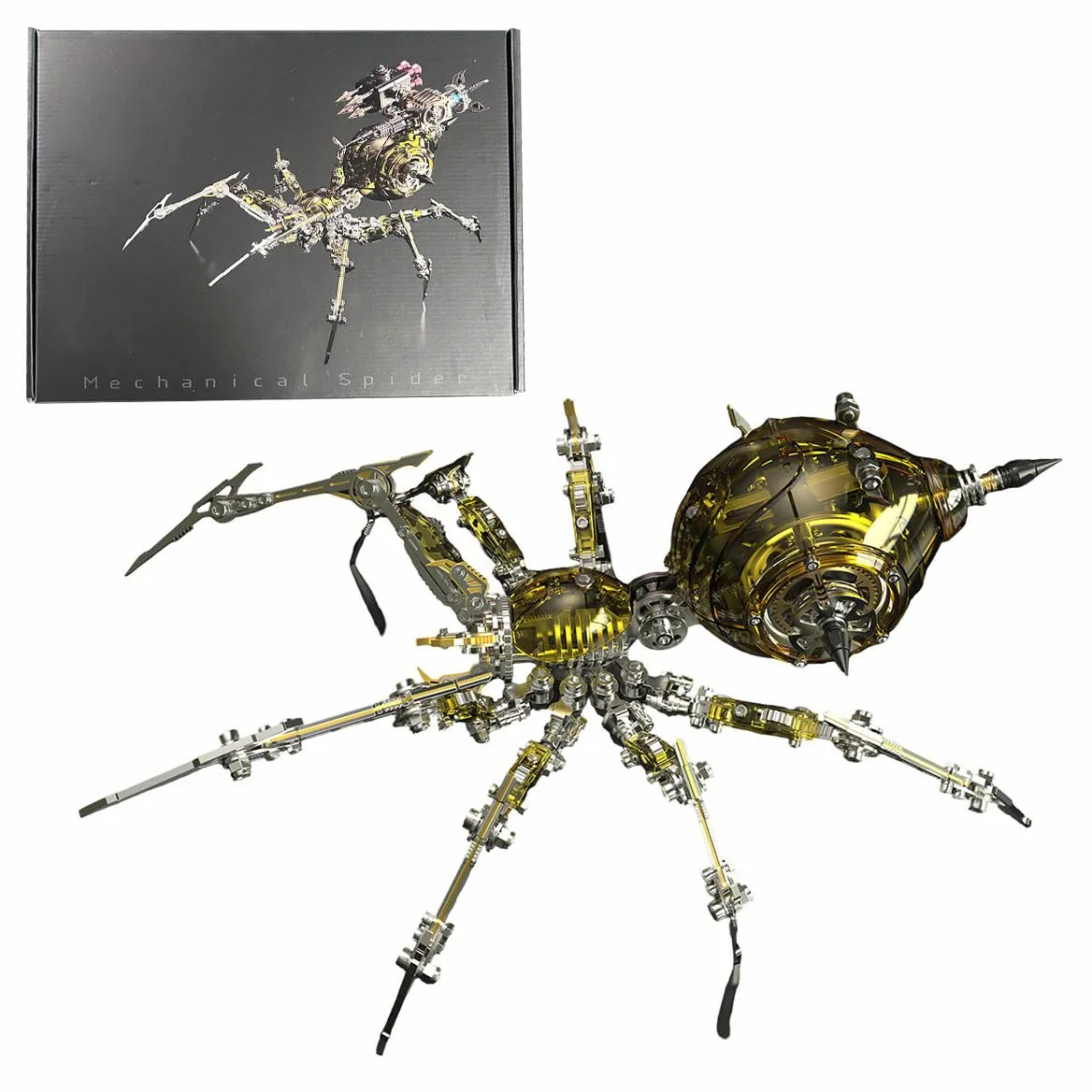 Steampunk - Kit di costruzione meccanica in metallo steampunk, set da costruzione fai da te con parti metalliche dettagliate, decorazione da collezione e regalo per gli appassionati