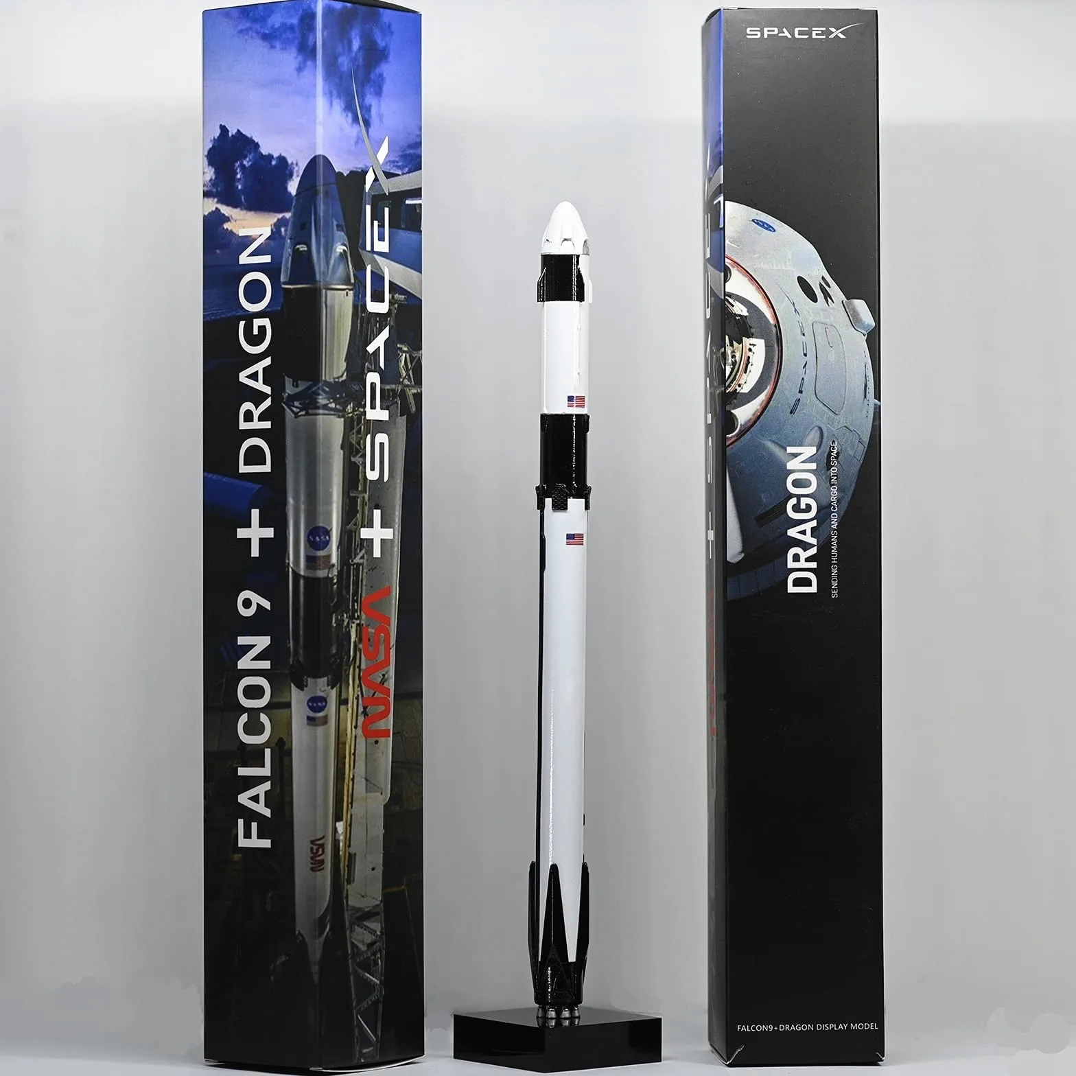Modello di Razzo Falcon 9 1:233 3Pcs Modello di Razzo Spaziale Appassionati di Spazio Decorazioni da Collezione per Decorazioni da Ufficio