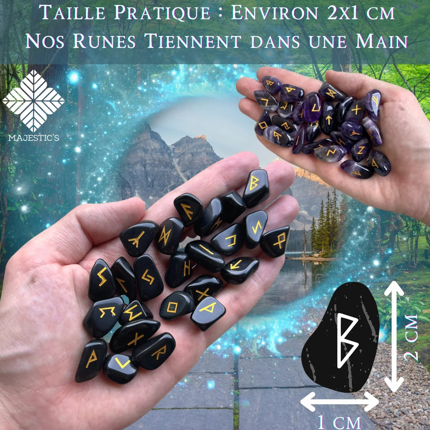 Avventurina Verde Rune Celtiche Vichinghe Set 25 Pietre Lucide Semi Preziose Incise 2x1 cm Futhark per Divinazione Cartomanzia