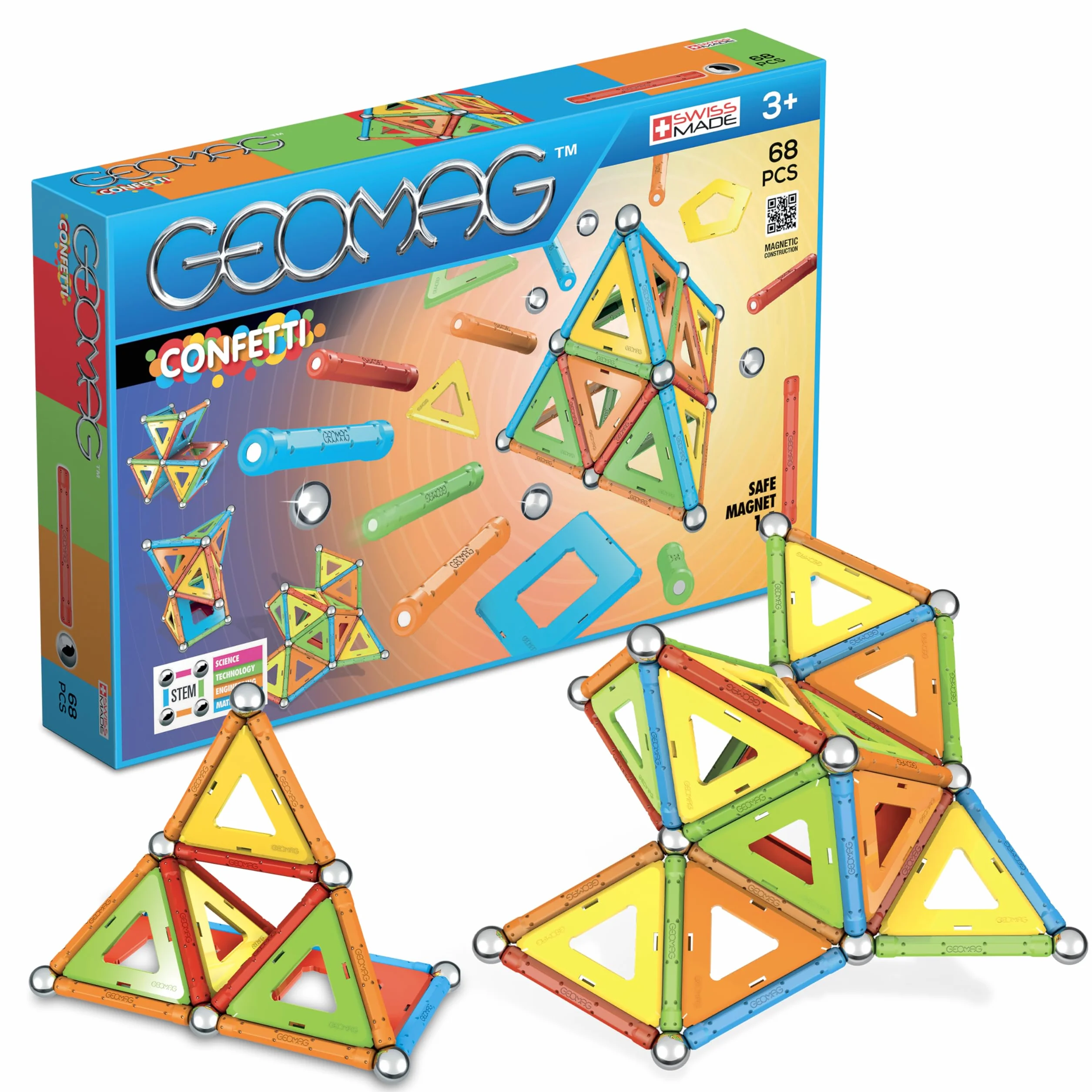 Geomag Confetti Gioco di Costruzione Magnetico 68 Pezzi 355