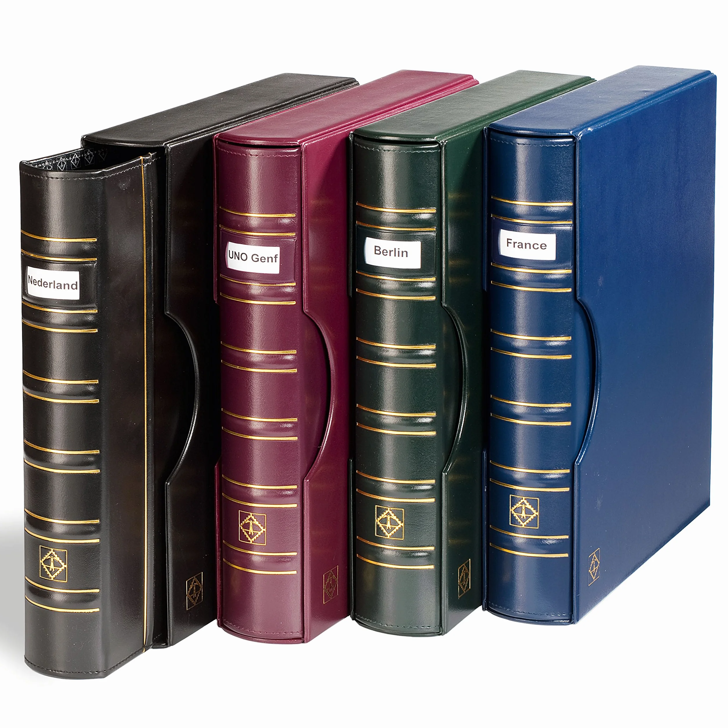 Leuchtturm 338605 Album per Monete Grande - Raccoglitore ad Anelli con Il Classico Design SIGNUM - Include Custodia - Nero