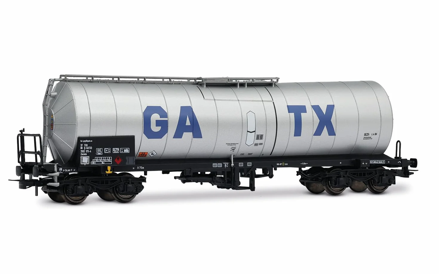Rivarossi GATX 2 carri cisterna isolati 4 assi livrea grigio chiaro logo GATX ep. VI