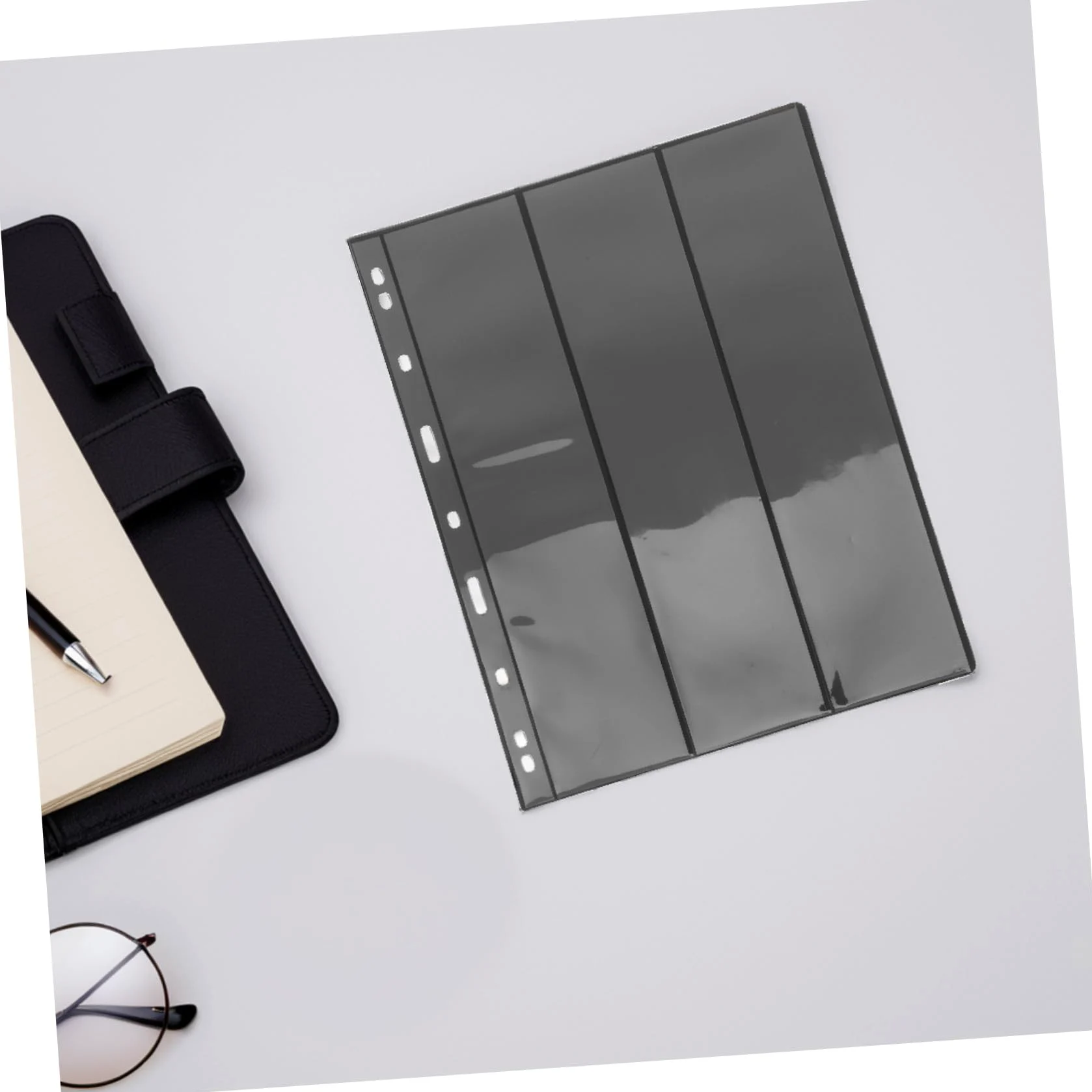 10 pezzi Pagine Album Doppia Faccia in PVC Nero per Collezionisti di Francobolli di Conservazione Leggeri e Facili da Usare per Raccoglitori da Pagine Extra per Ordinata